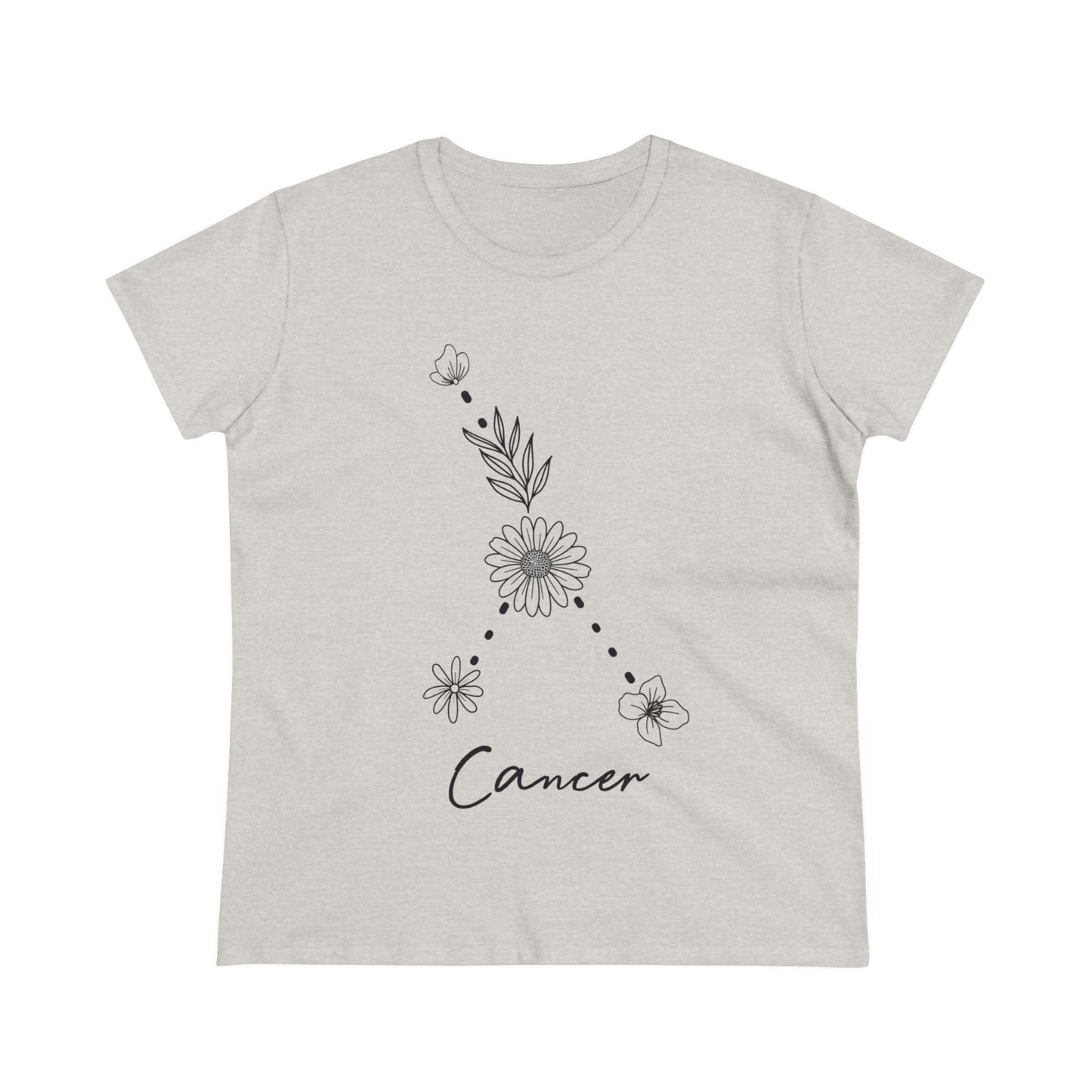 Flower Constellation - Cancer - Astrology - Women's Midweight Cotton Tee