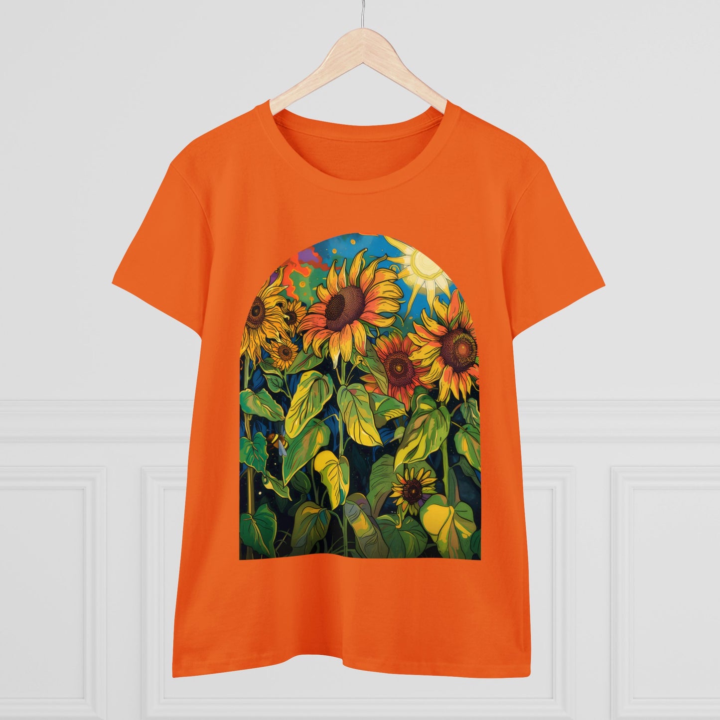 Sunflowers - Women's Midweight Cotton Tee