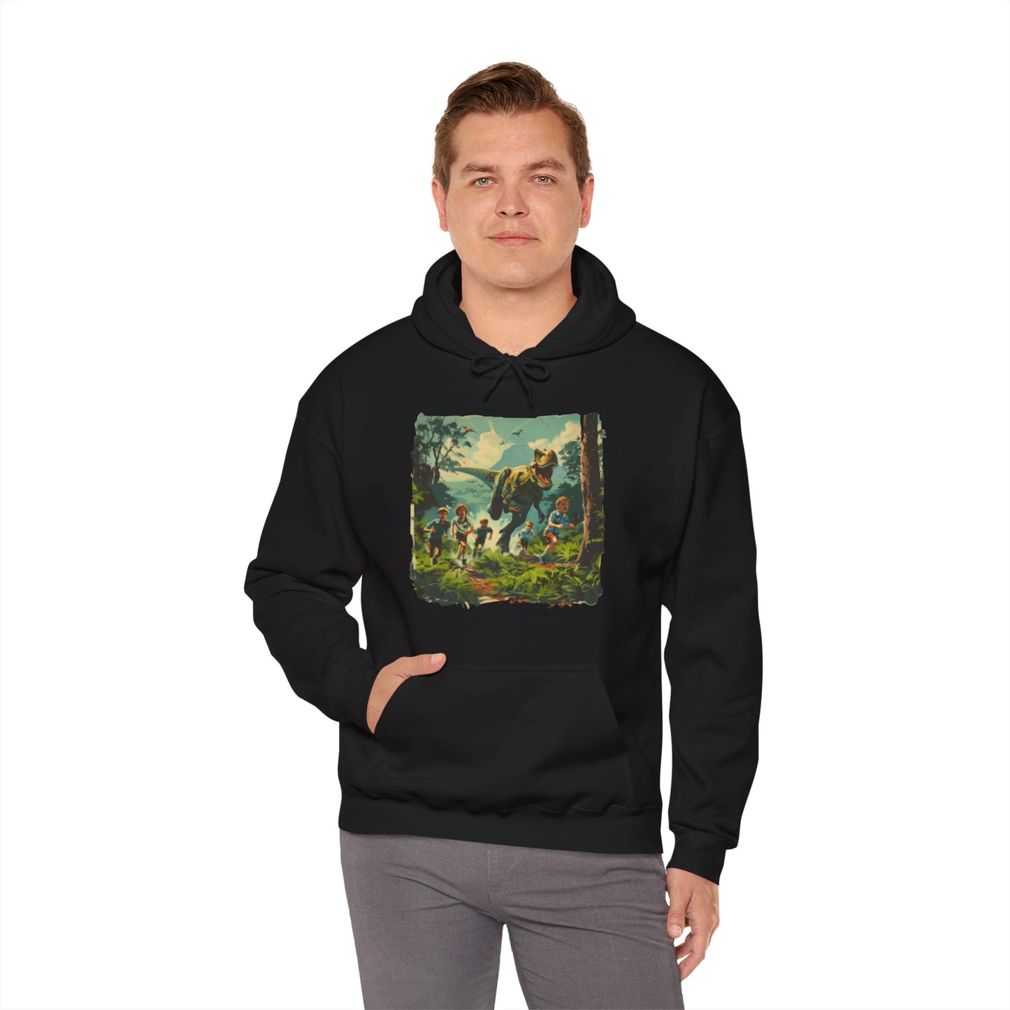 Dinosaur Chase - Unisex Heavy Blend™ Hooded Sweatshirt