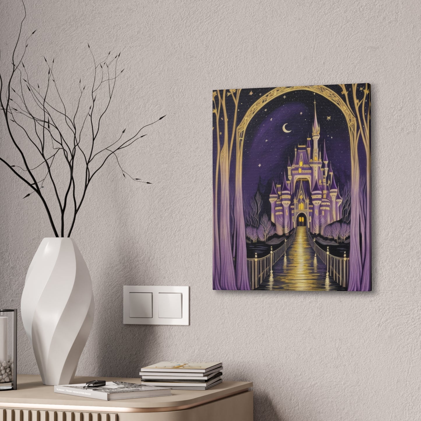 Purple Castle - Canvas Stretched, 0.75"