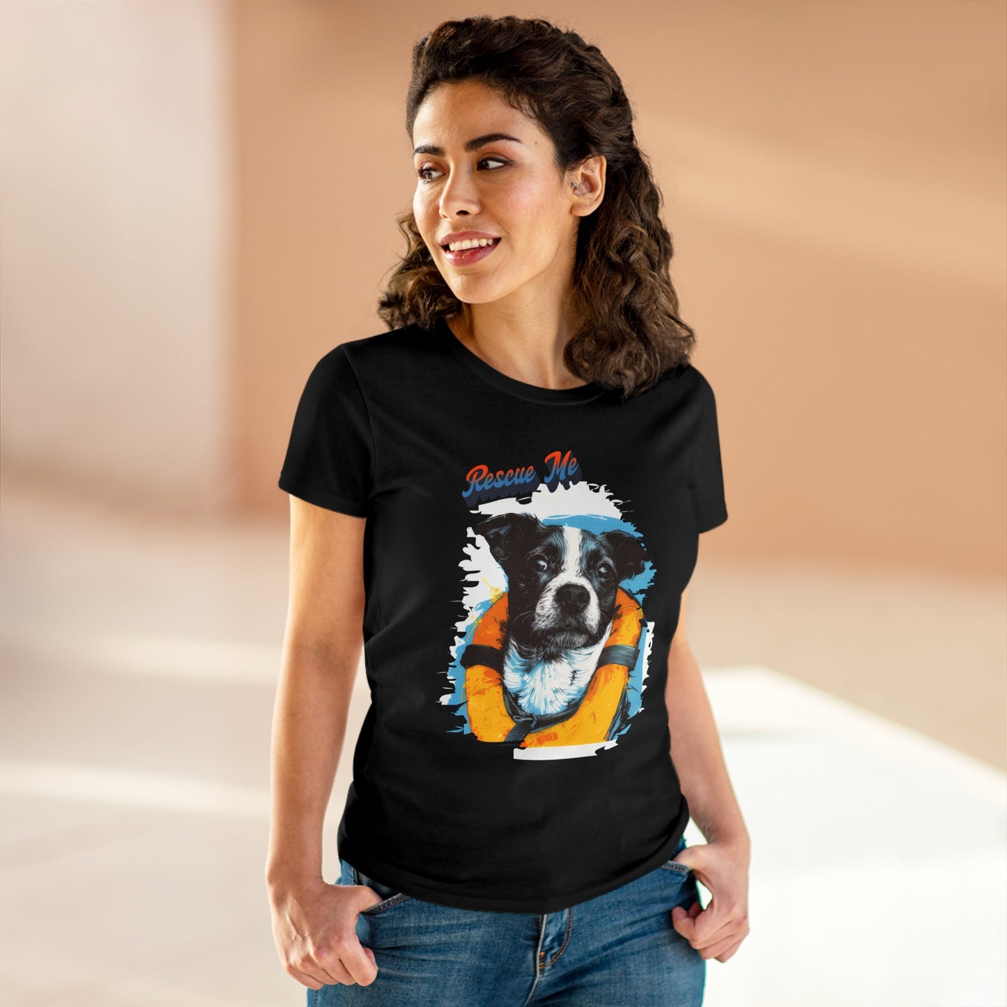 Rescue Dog - Women's Midweight Cotton Tee