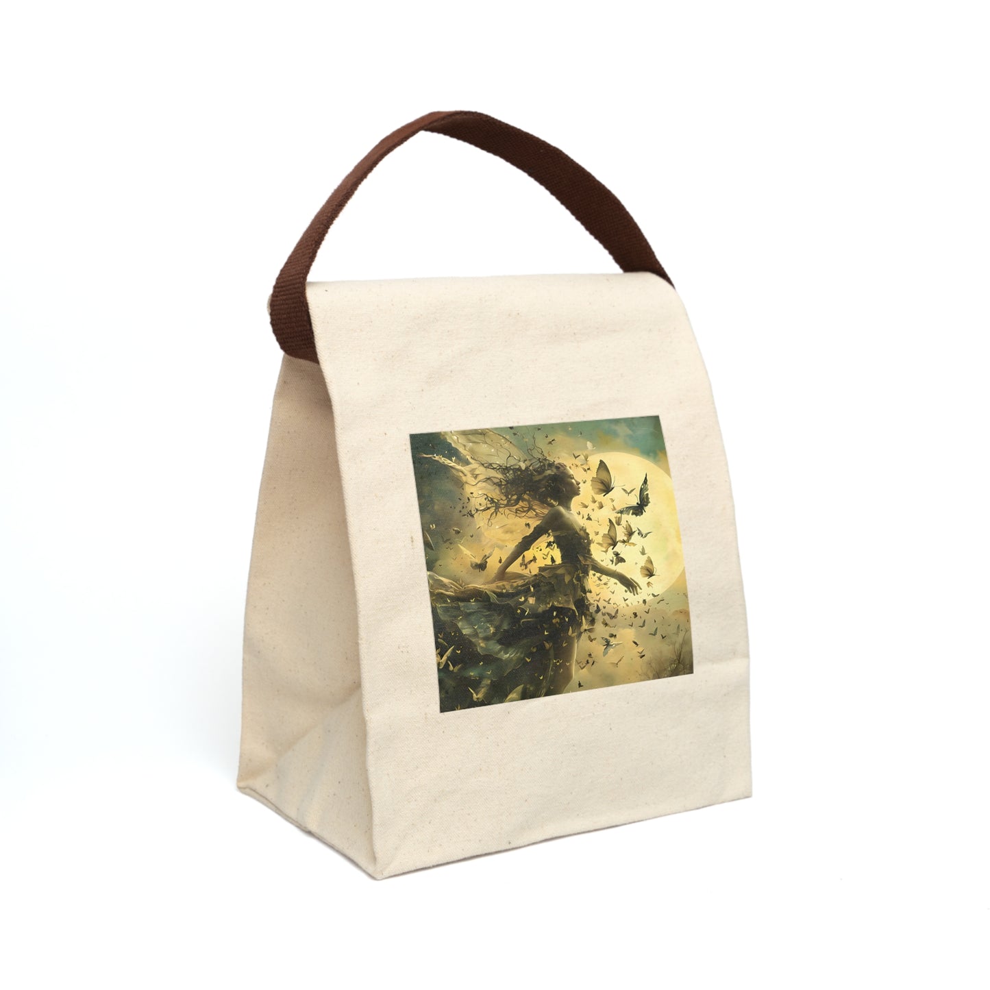 Fairy & Butterflies - Canvas Lunch Bag With Strap