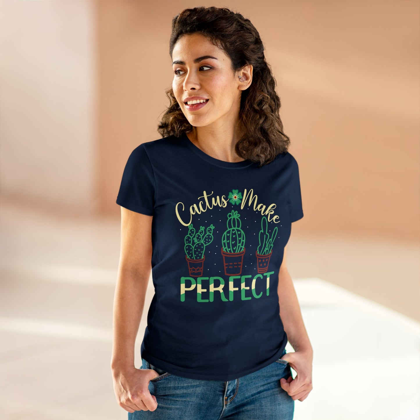 Cactus Makes Perfect - Gardening - Women's Midweight Cotton Tee