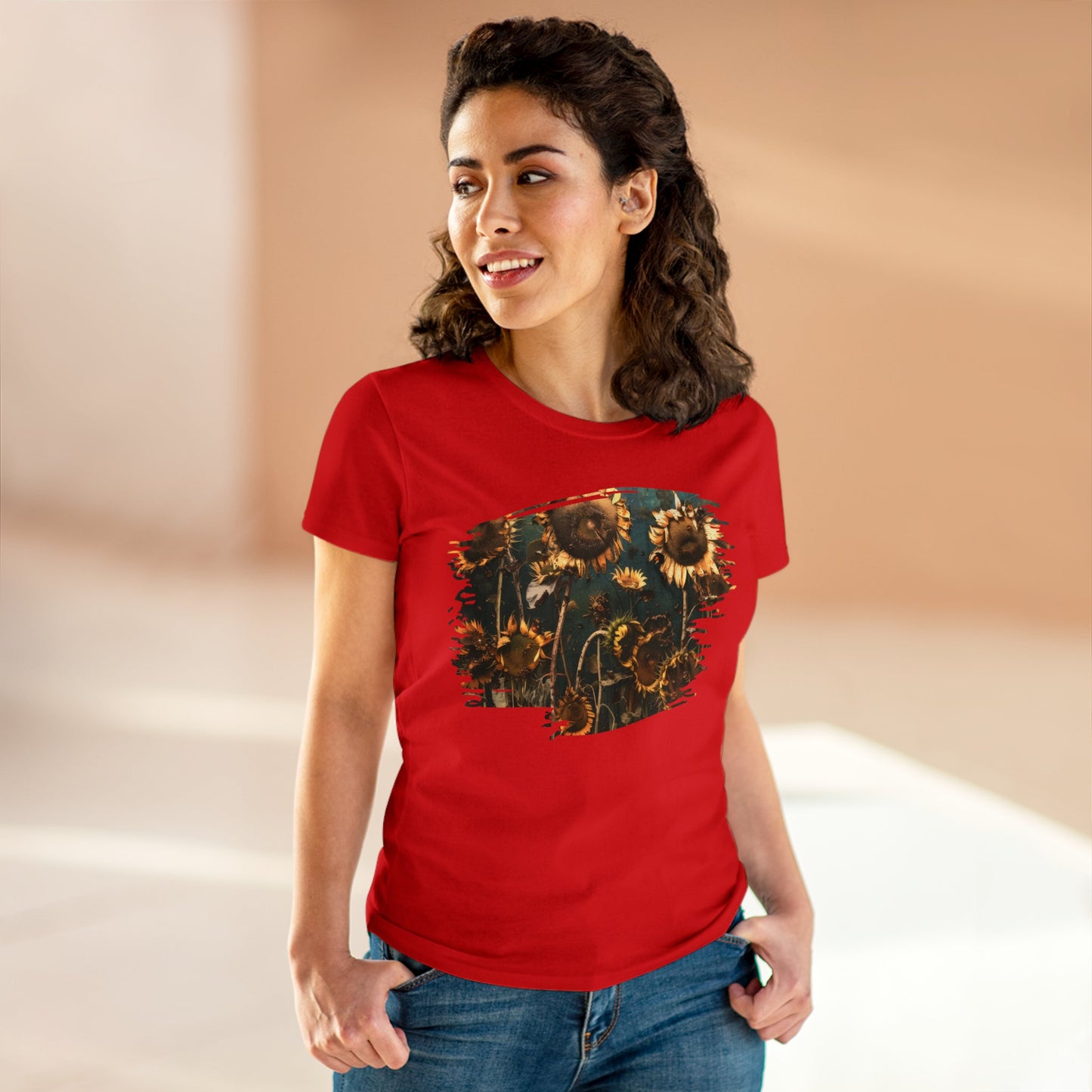 Sunflowers Wilting - Women's Midweight Cotton Tee