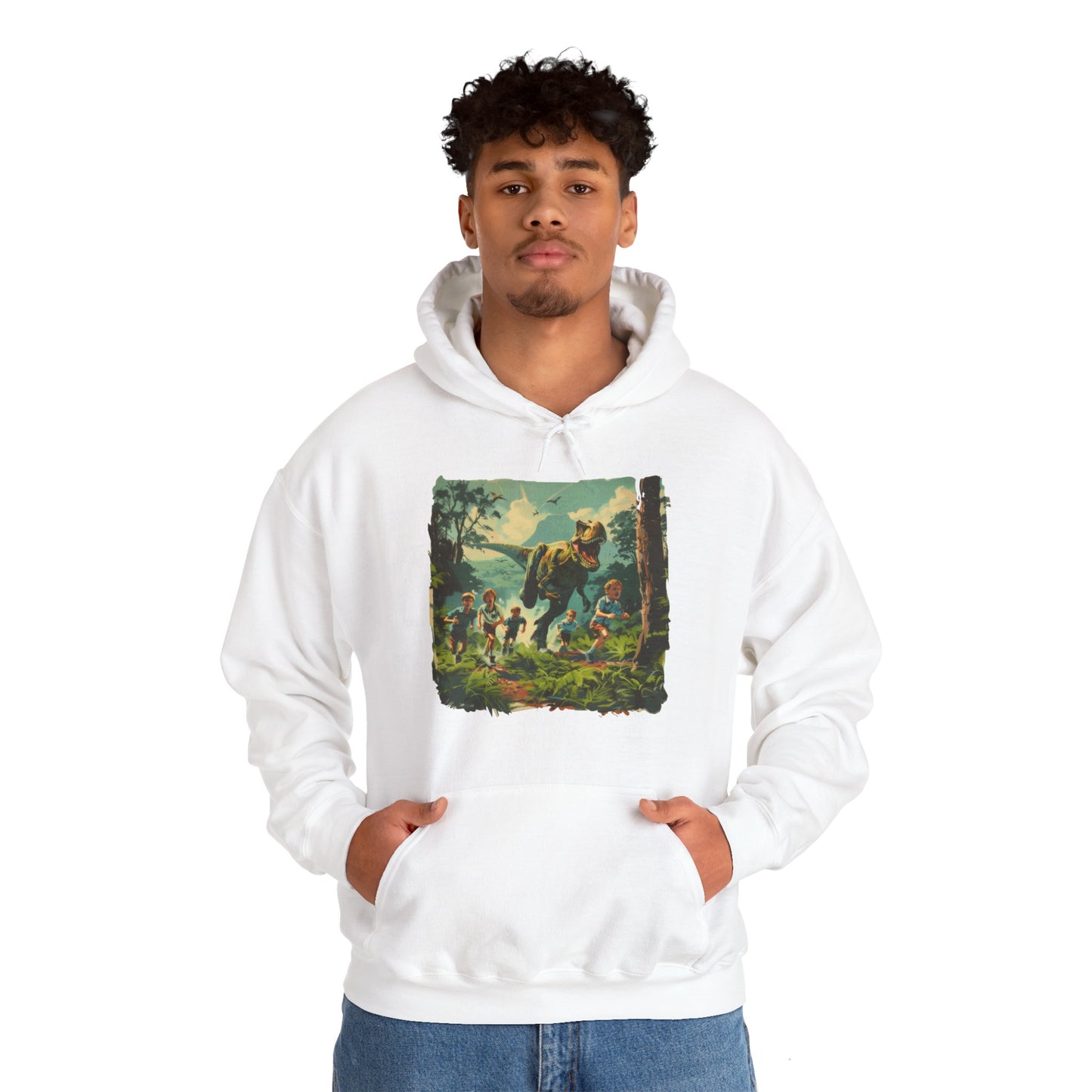 Dinosaur Chase - Unisex Heavy Blend™ Hooded Sweatshirt