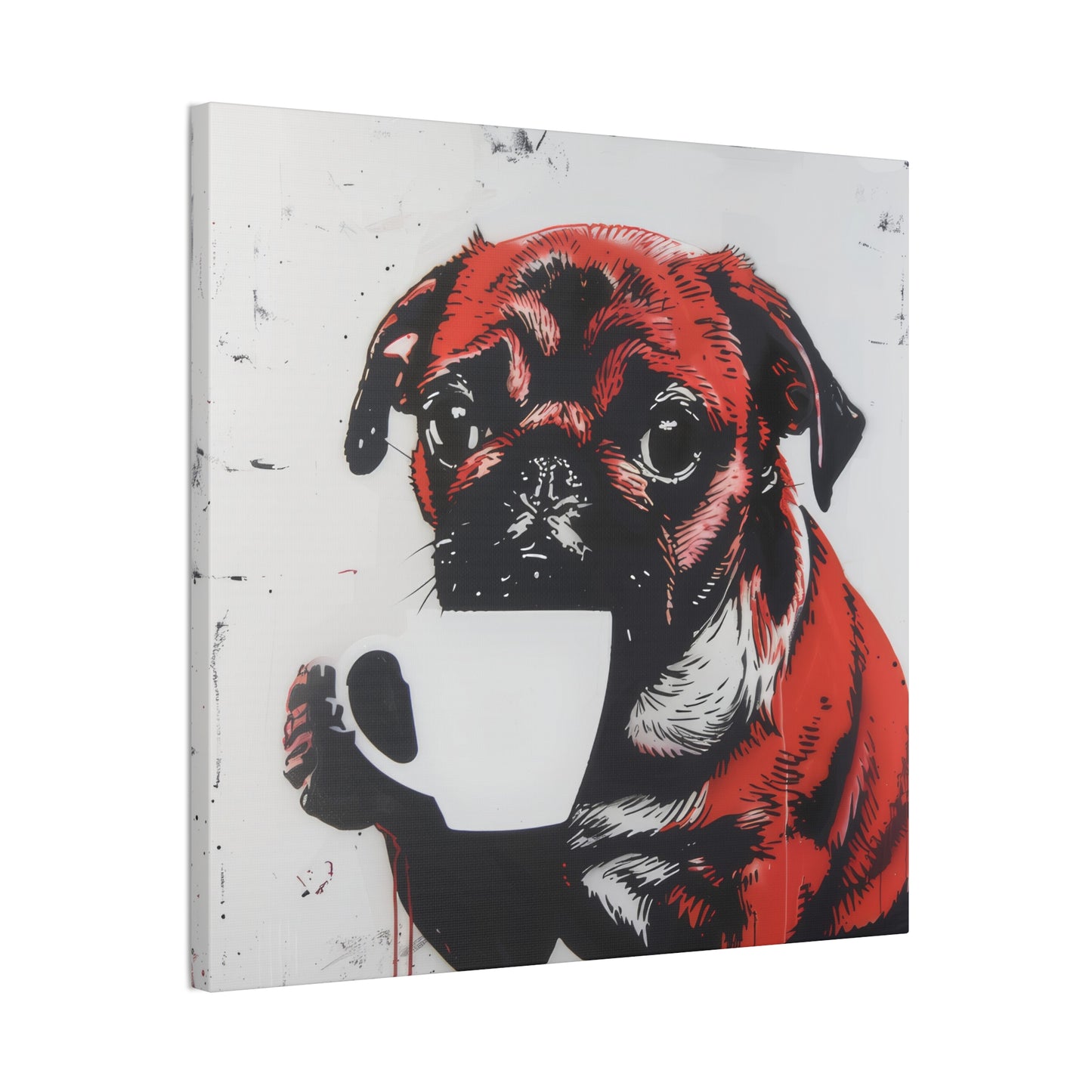 Coffee Dog - Canvas Stretched, 0.75"