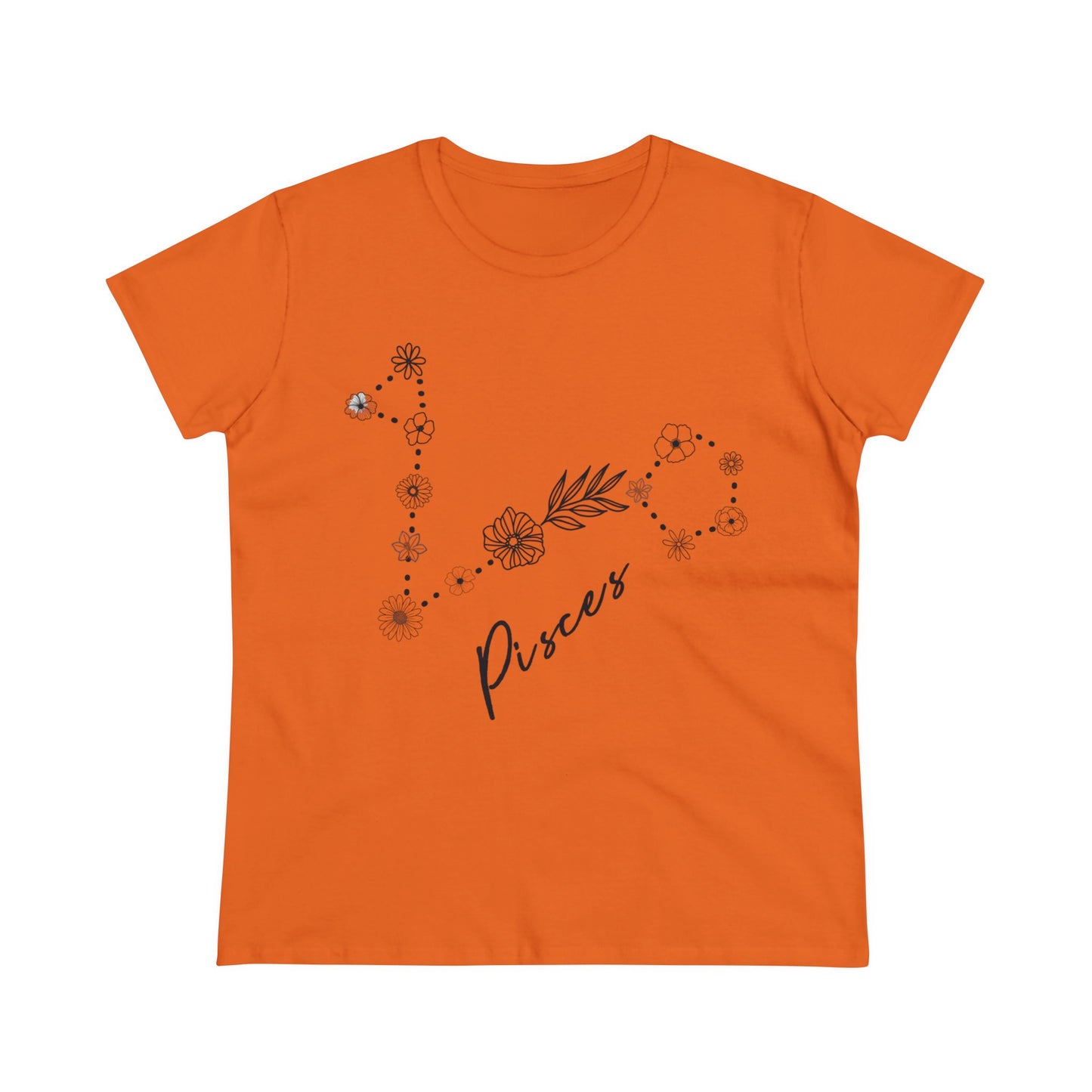 Flower Constellation - Pisces - Astrology - Women's Midweight Cotton Tee