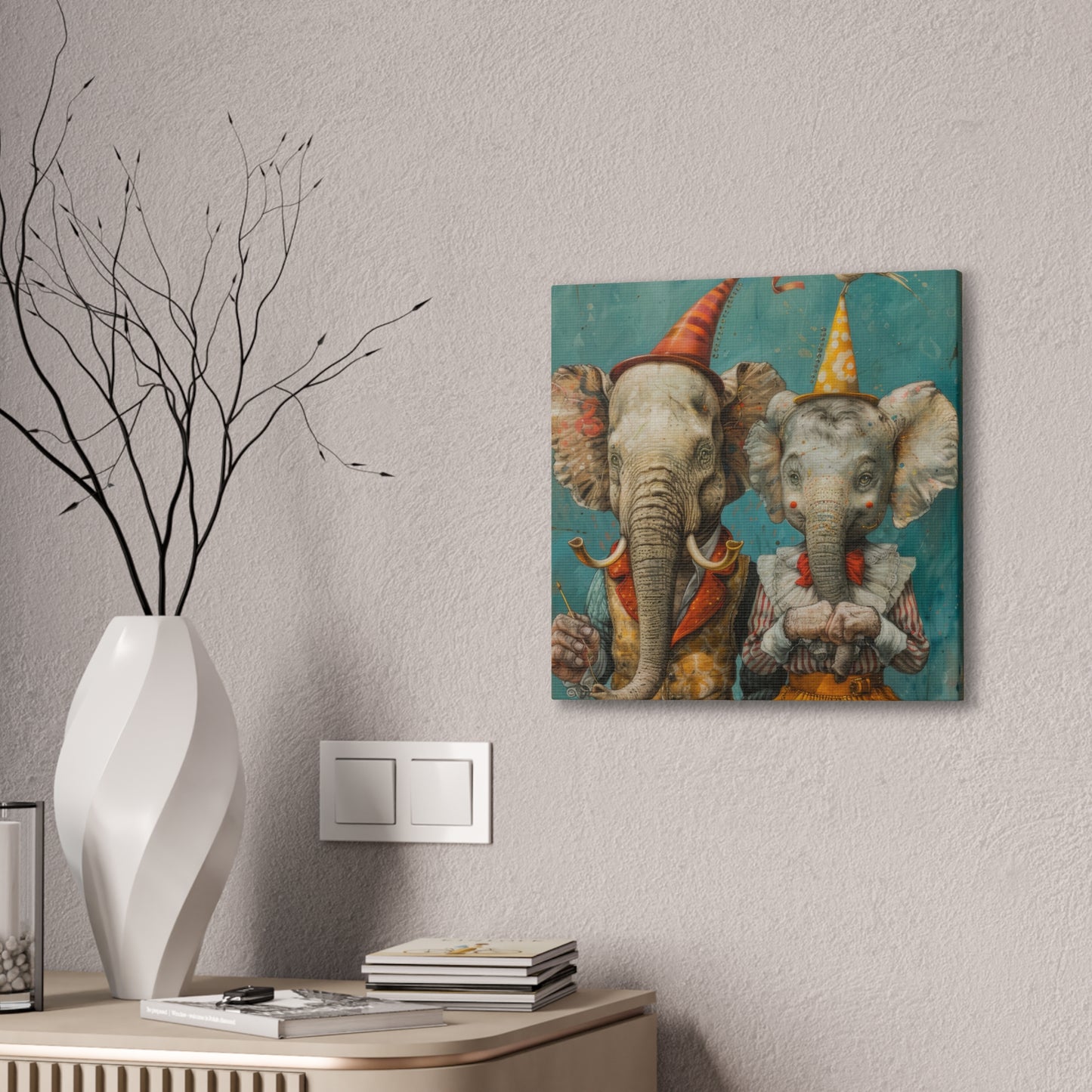 Elephants - Canvas Stretched, 0.75"