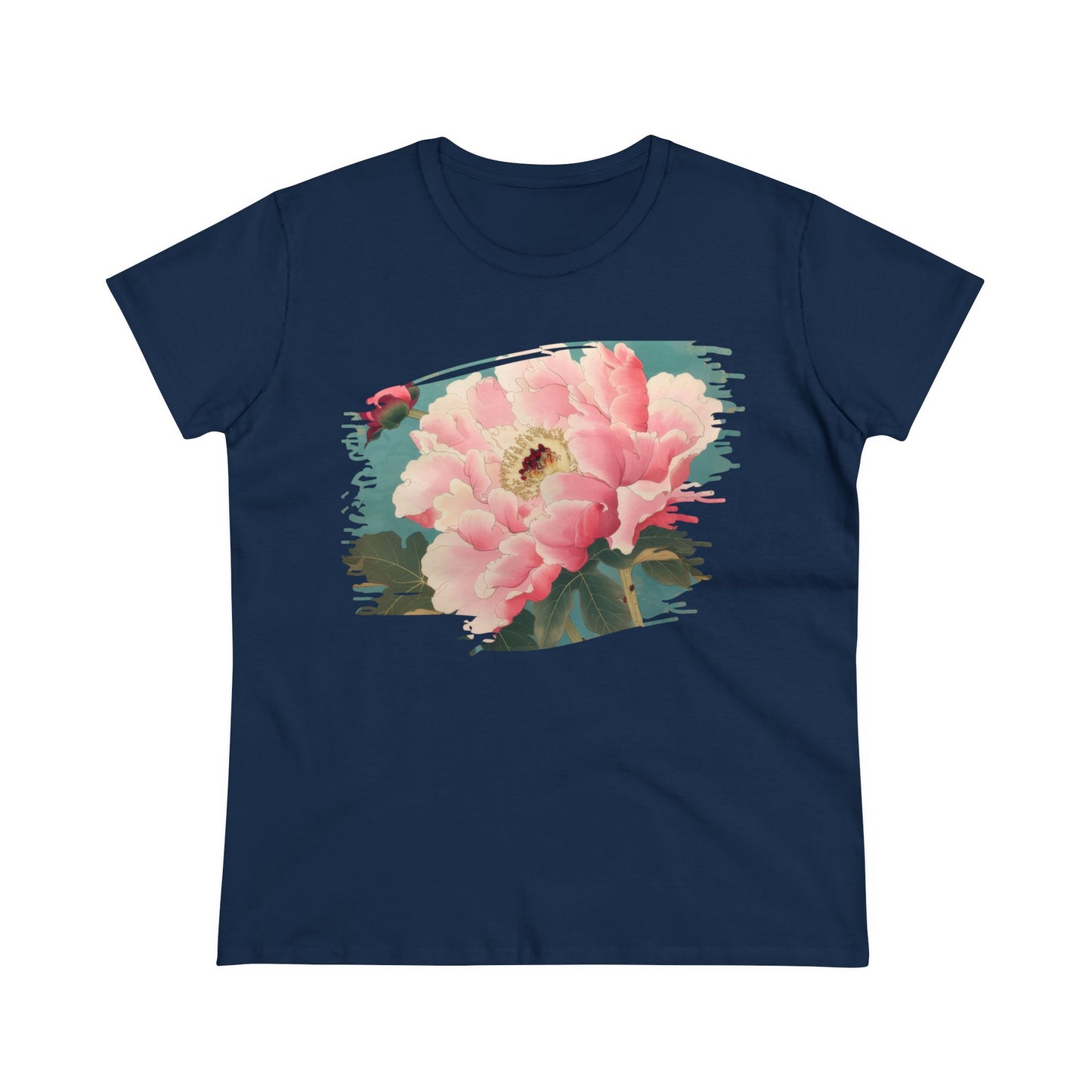 Peony - Flower - Women's Midweight Cotton Tee