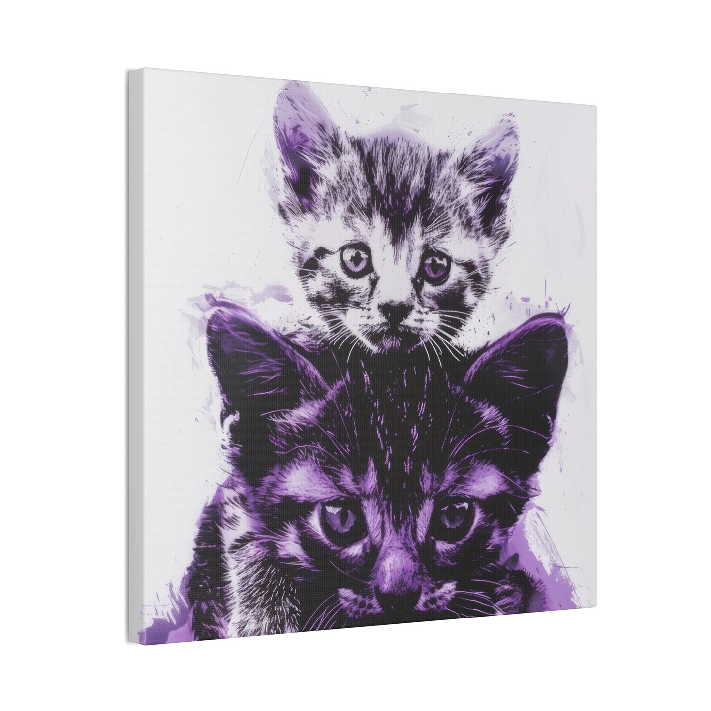 Stacked Cats - Canvas Stretched, 0.75"