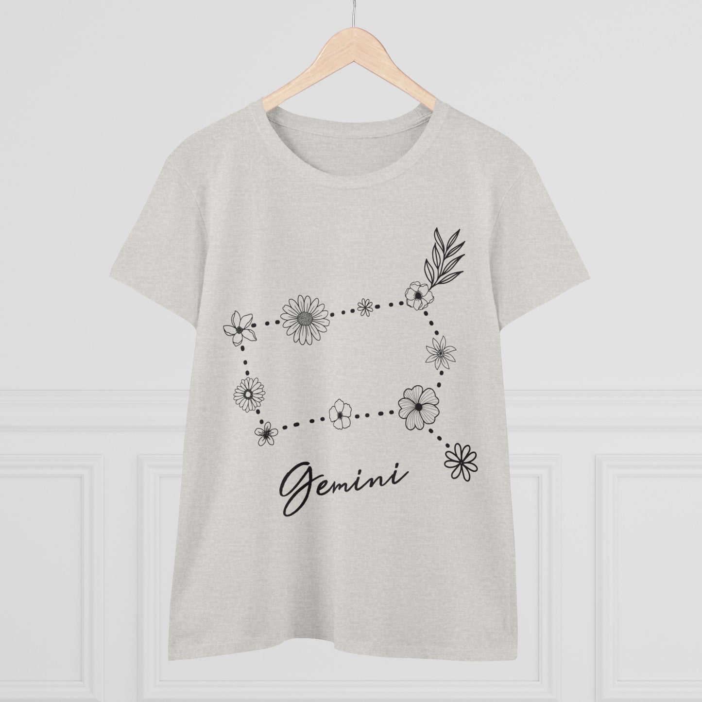 Flower Constellation - Gemini - Astrology - Women's Midweight Cotton Tee