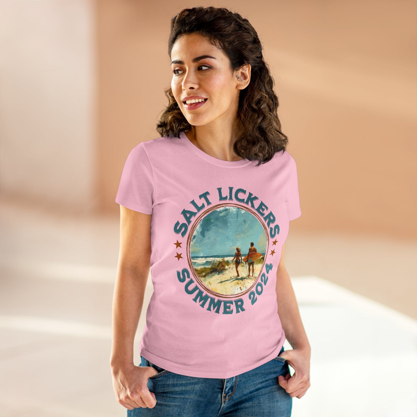 Surfing - Women's Midweight Cotton Tee