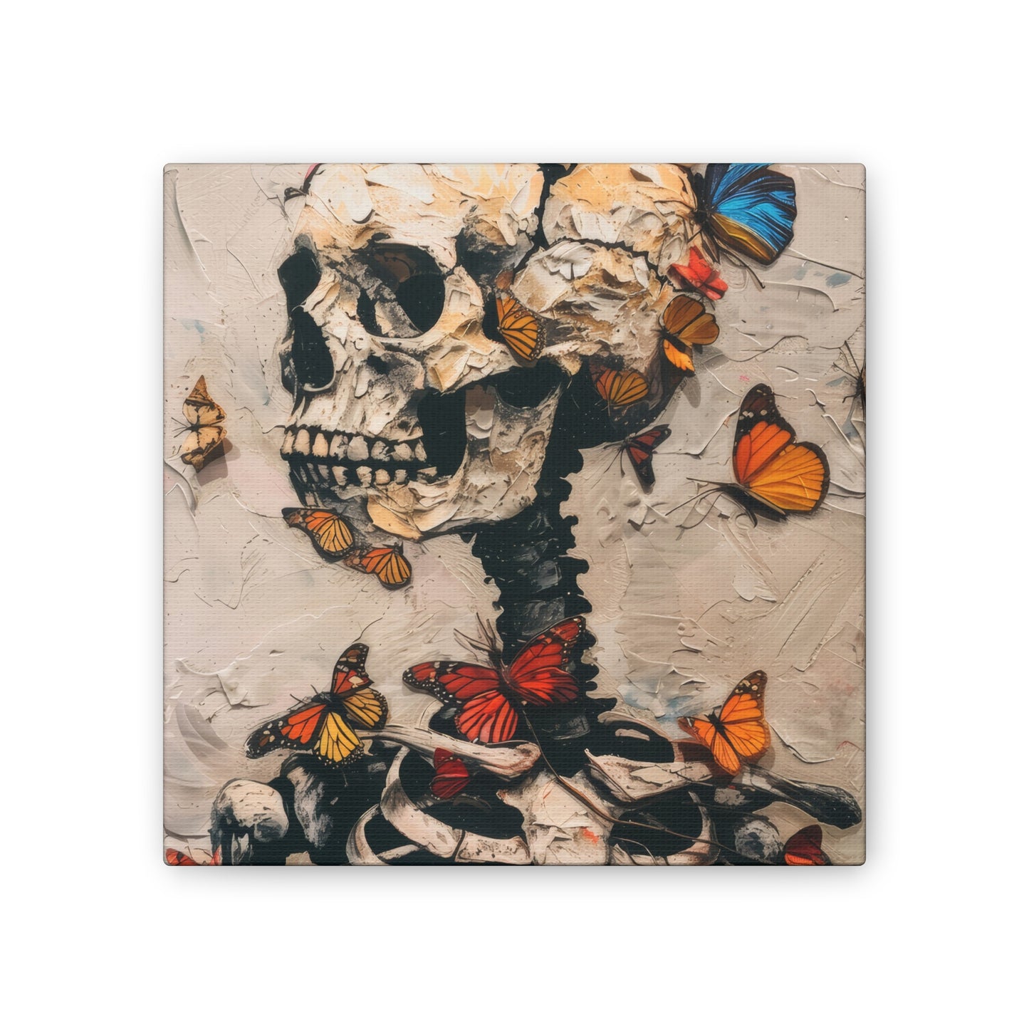 Skulls and Butterflies - Canvas Stretched, 0.75"