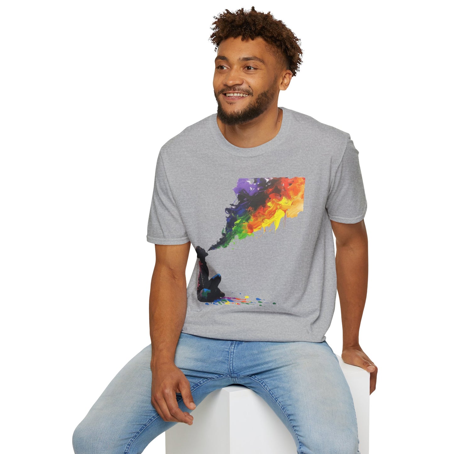 Rainbow Breath - Unisex Softstyle T-Shirt