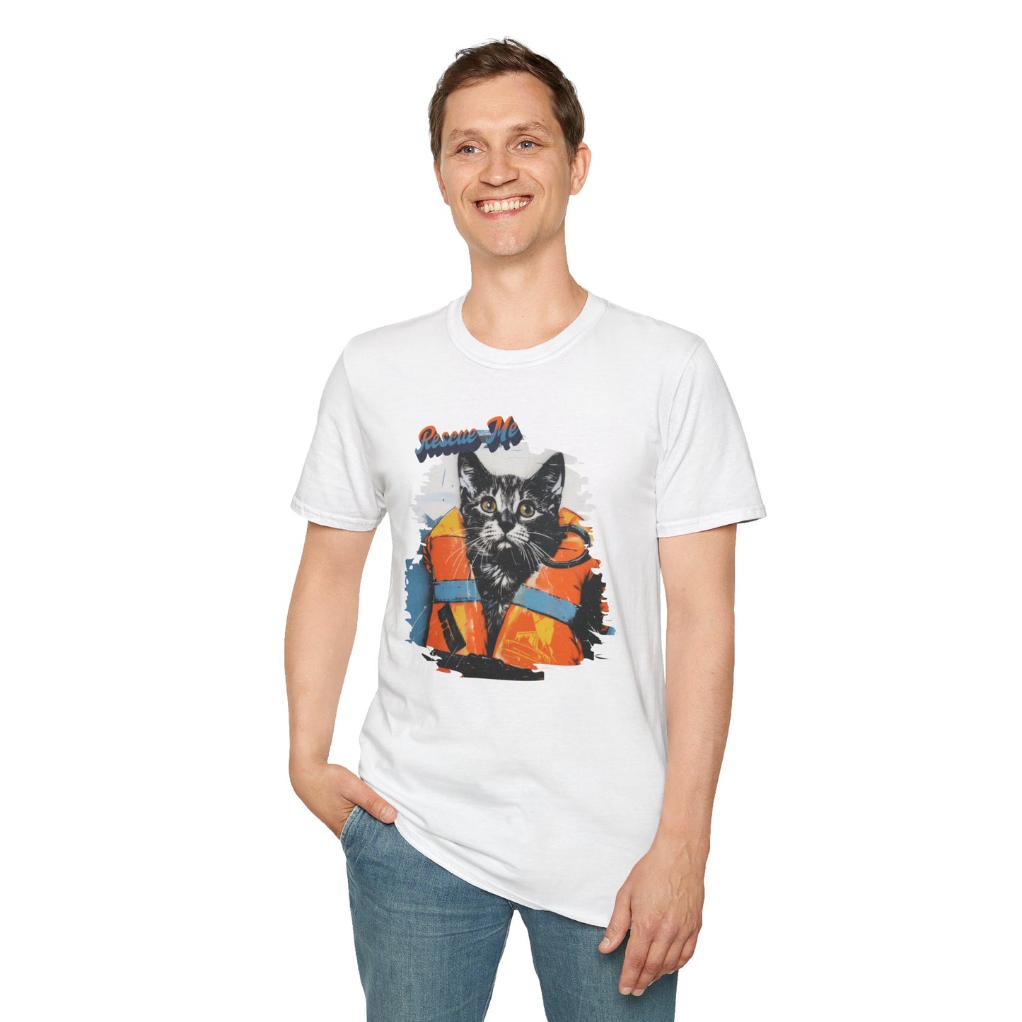 Rescue Cat - Unisex Softstyle T-Shirt