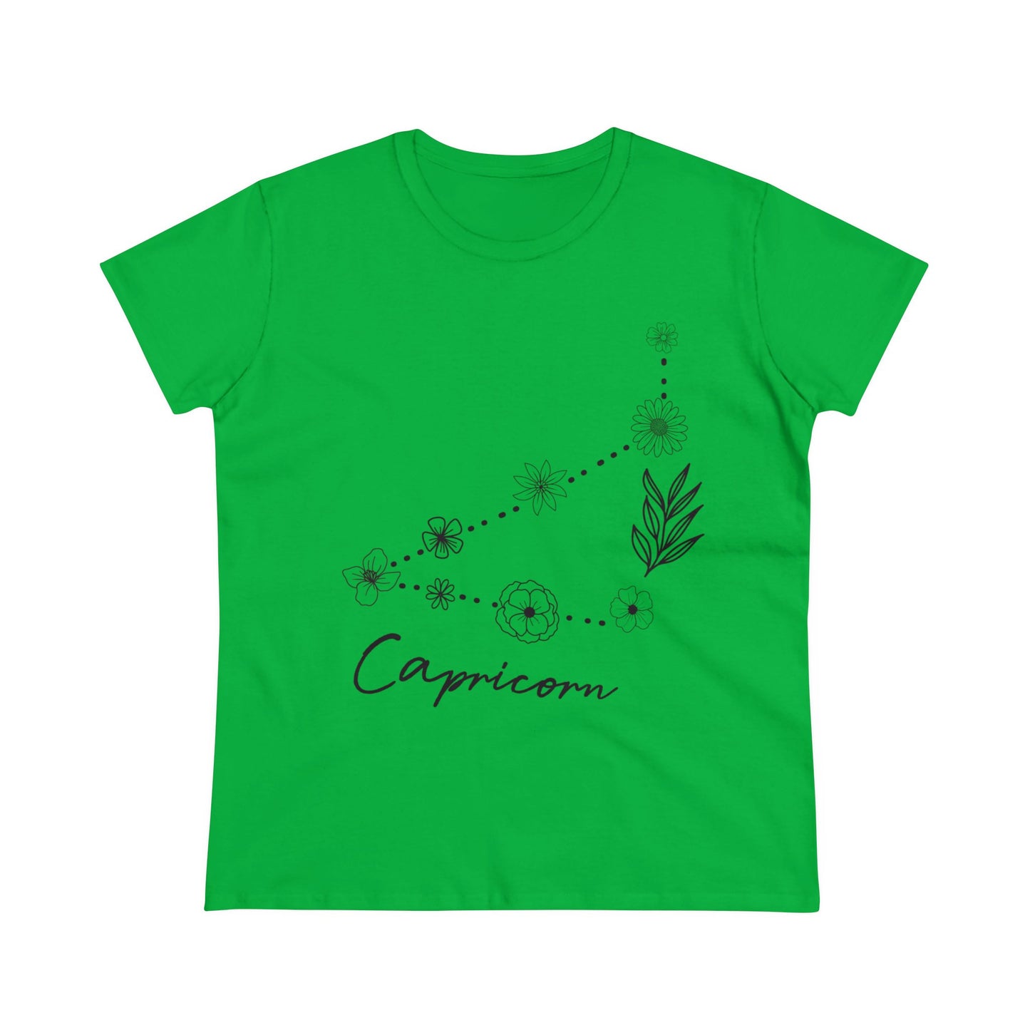 Flower Constellation - Capricorn - Astrology - Women's Midweight Cotton Tee