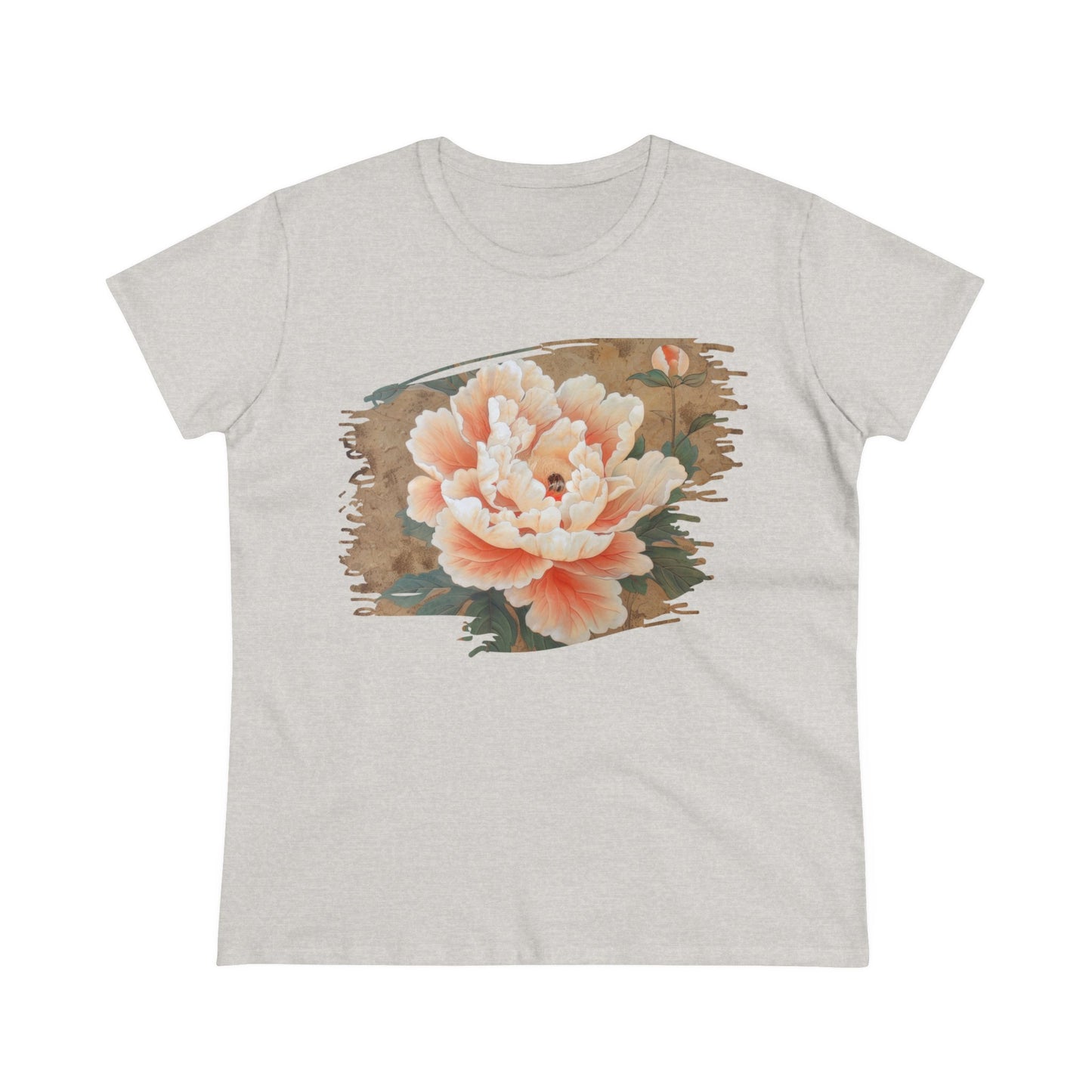 Peony - Flower - Women's Midweight Cotton Tee