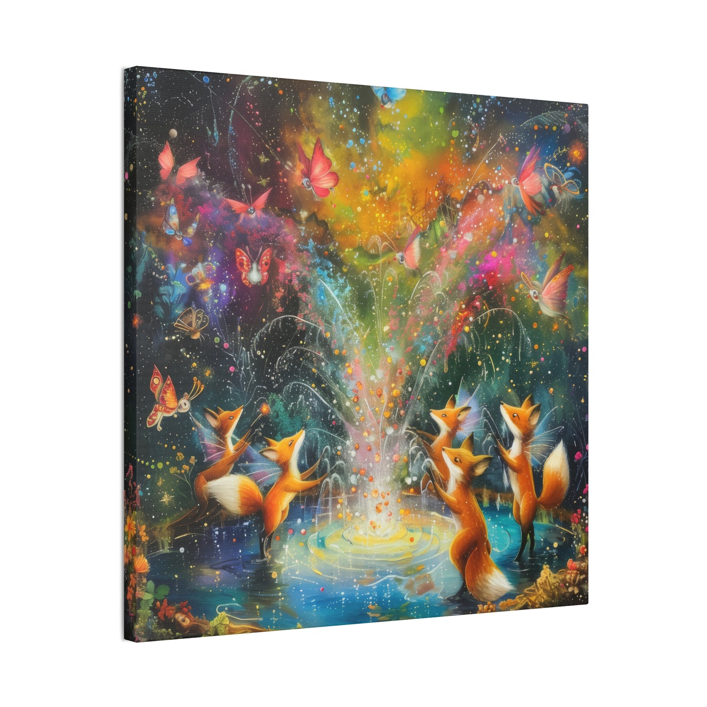 Fairy Fox Festival - Canvas Stretched, 0.75"