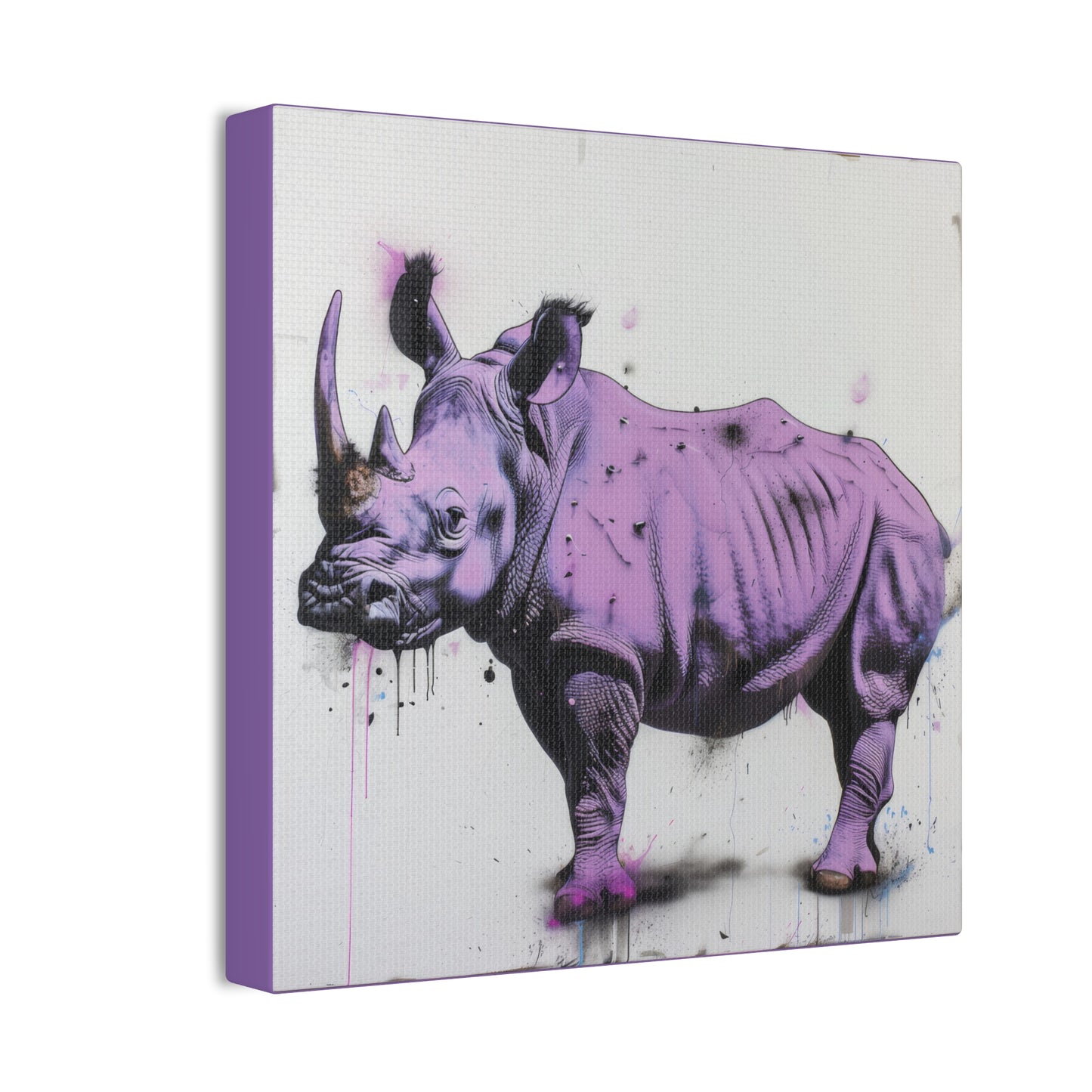 Purple Rhino - Canvas Stretched, 0.75"