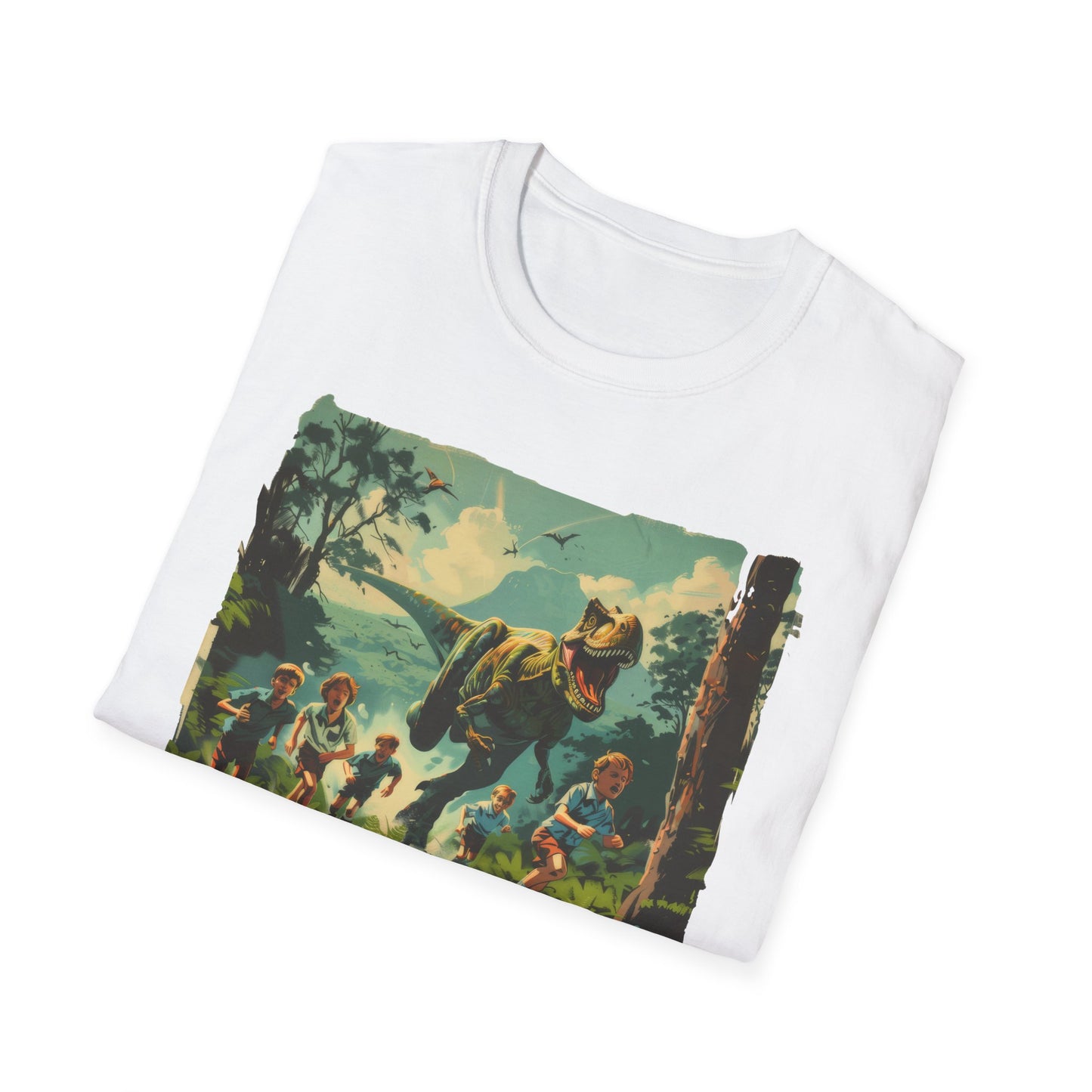 Dinosaur Chase - Unisex Softstyle T-Shirt