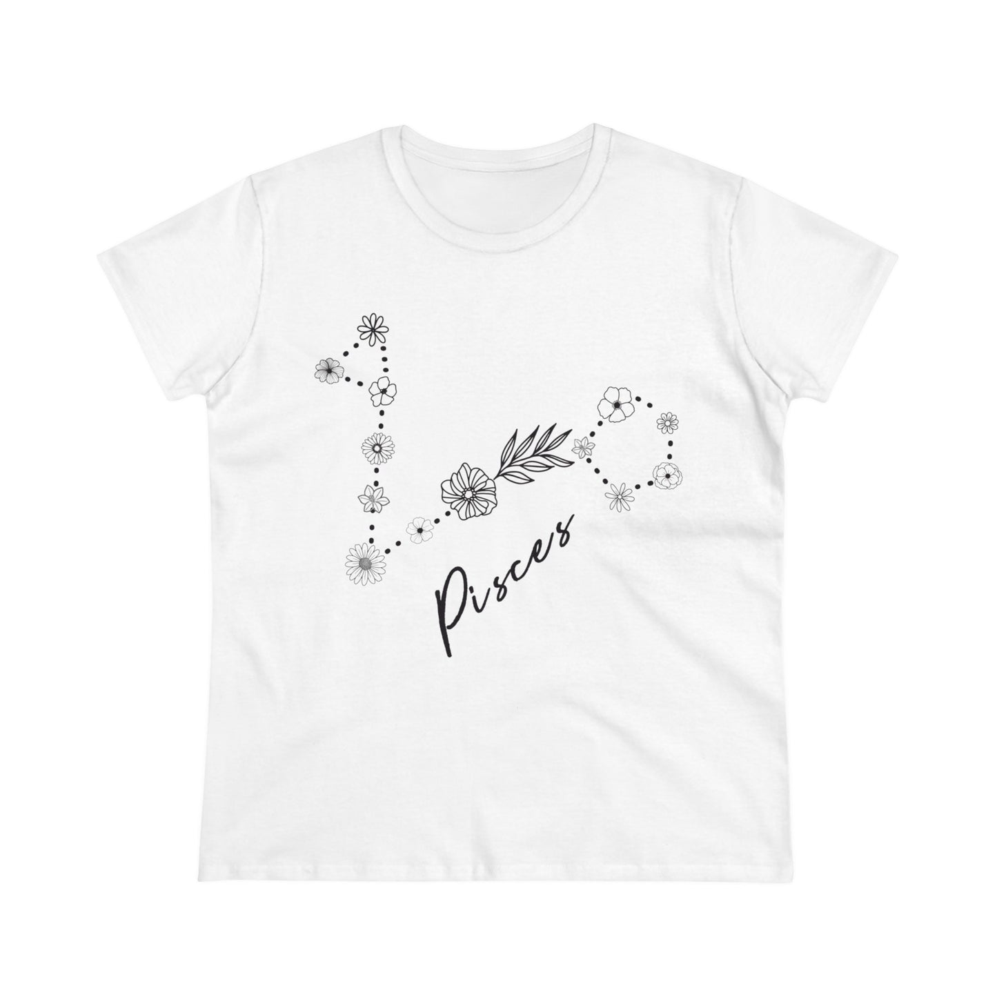 Flower Constellation - Pisces - Astrology - Women's Midweight Cotton Tee