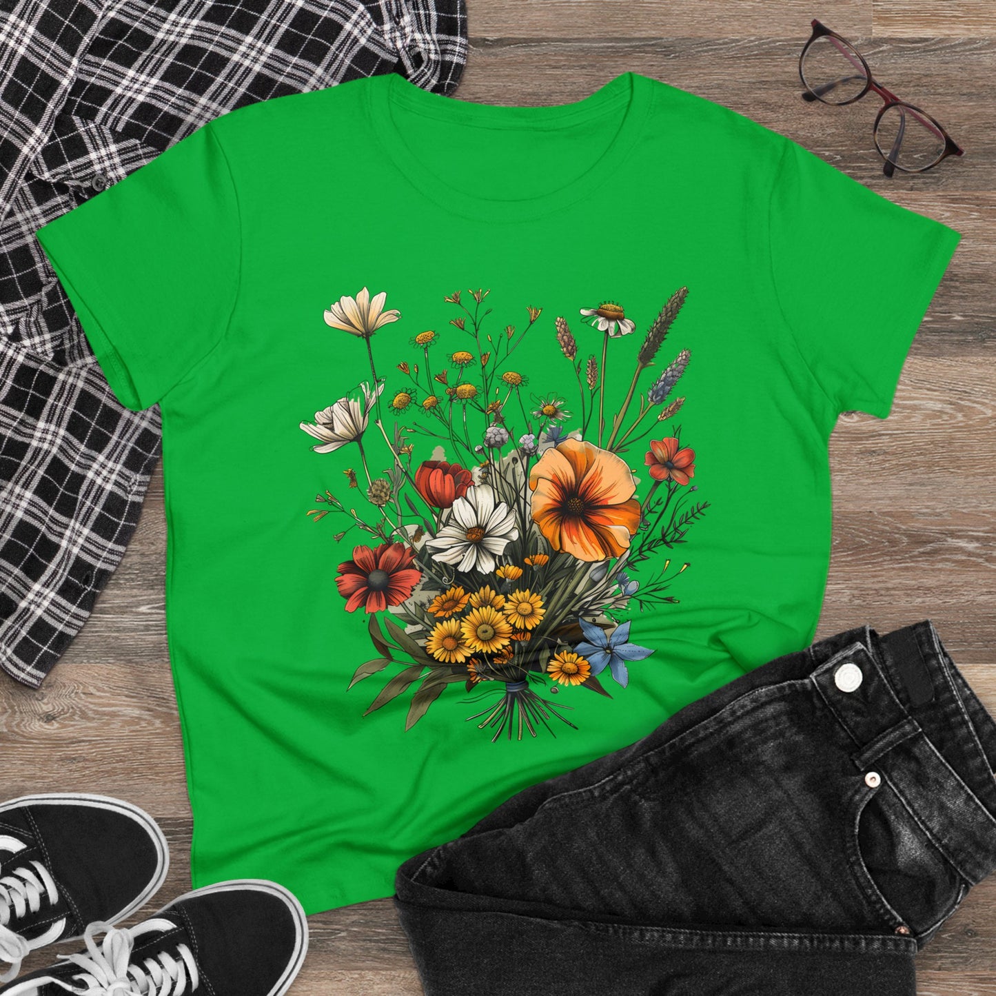 Wildflowers - Women's Midweight Cotton Tee