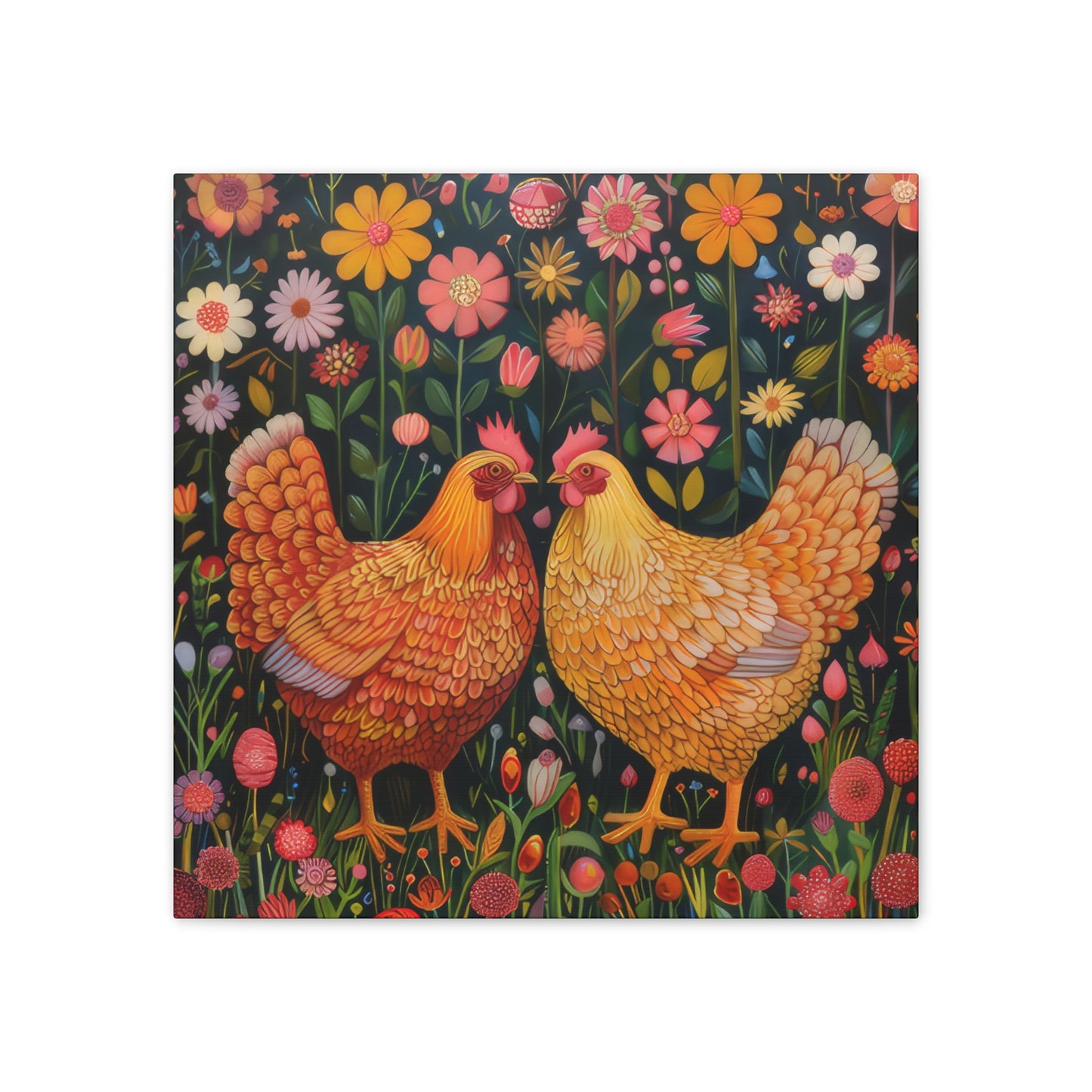 Chickens - Canvas Stretched, 0.75" - Canvas Stretched, 0.75"