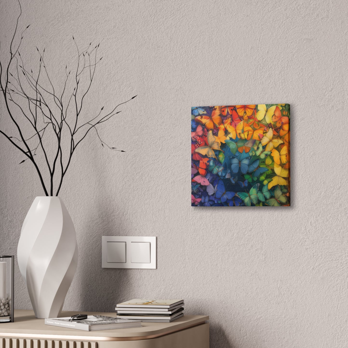 Rainbow Butterflies - Canvas Stretched, 0.75"