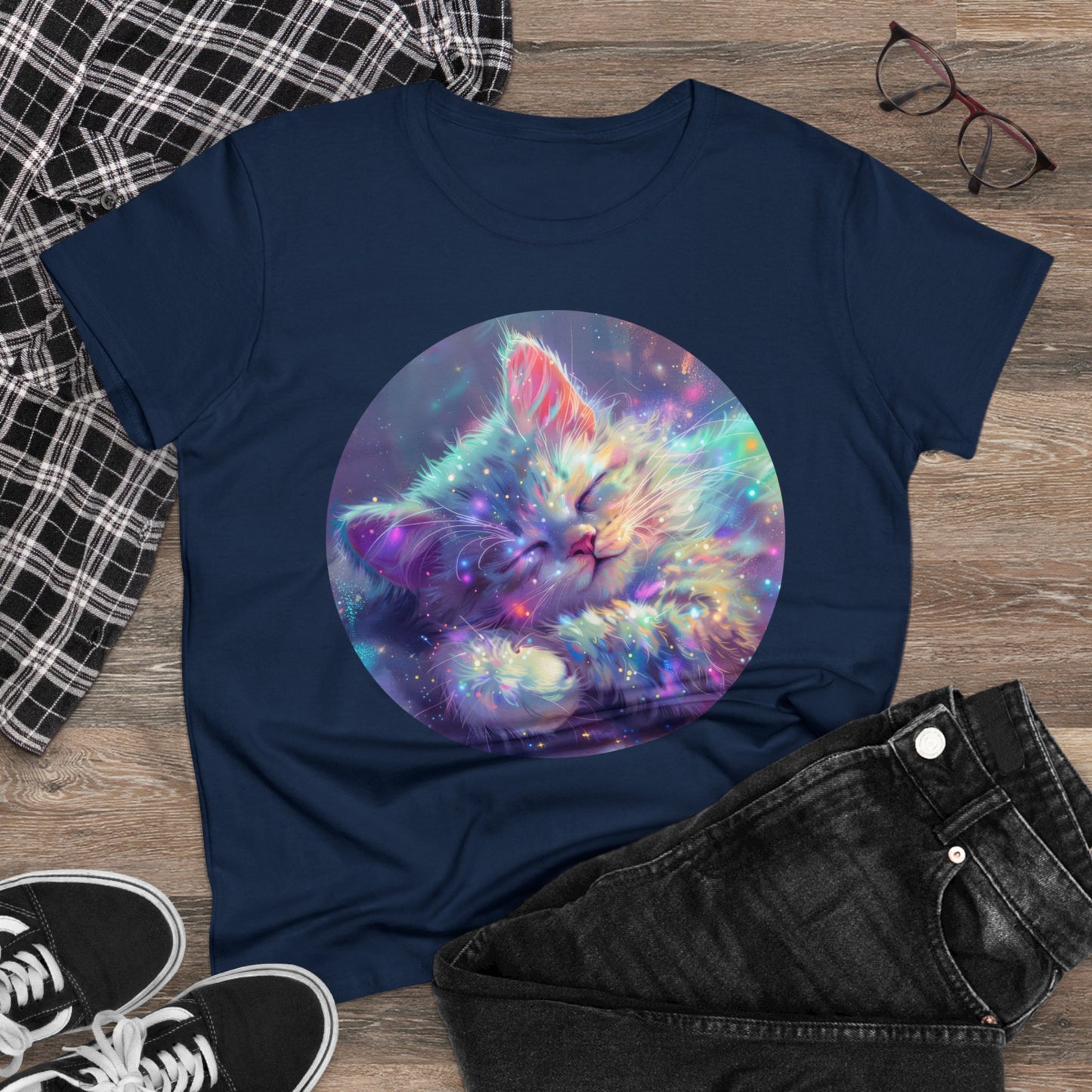 Sparkle Kitty - Women's Midweight Cotton Tee