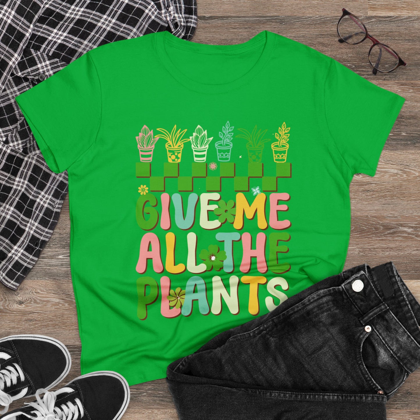 Give Me All the Plants - Gardening - Women's Midweight Cotton Tee