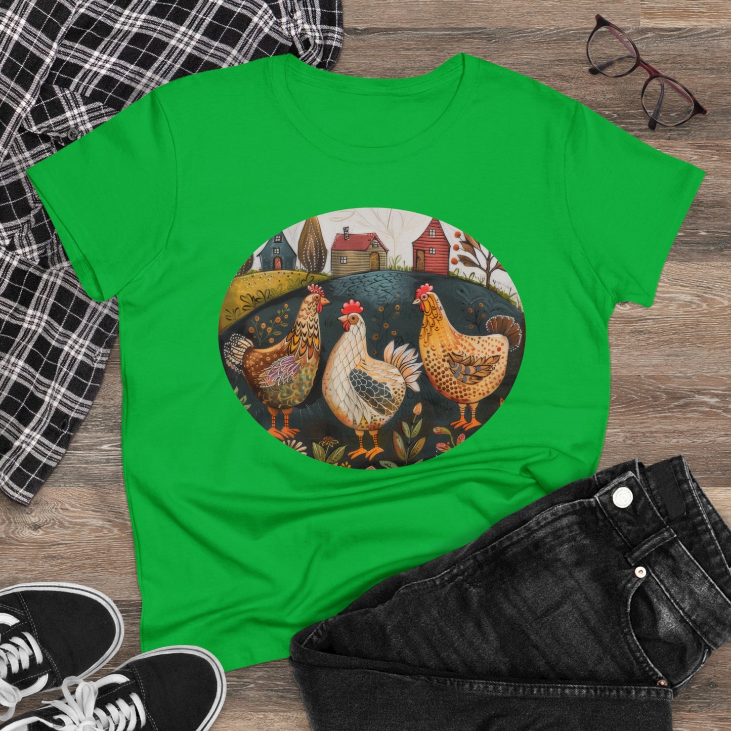 Chickens - Women's Midweight Cotton Tee