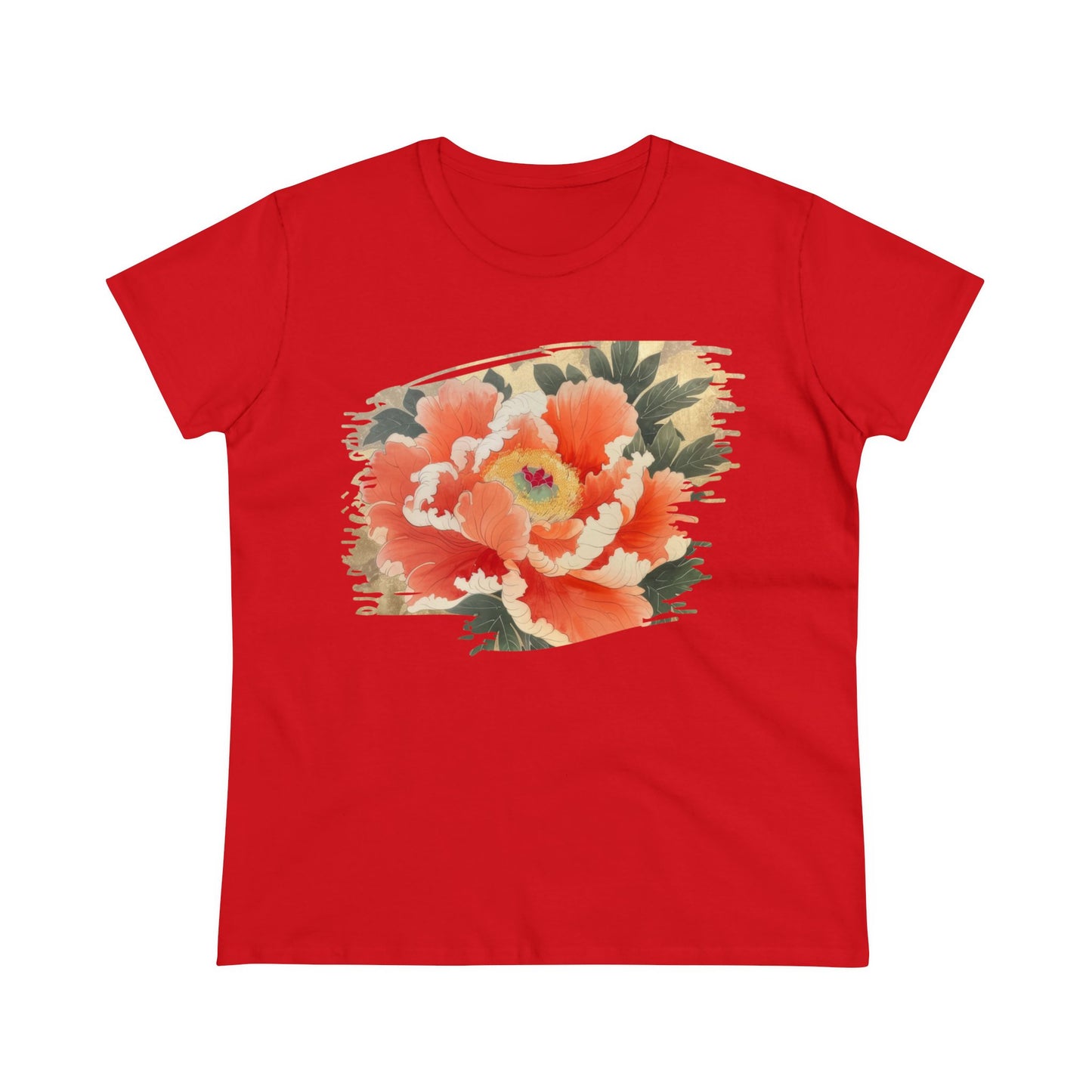 Peony - Flower - Women's Midweight Cotton Tee