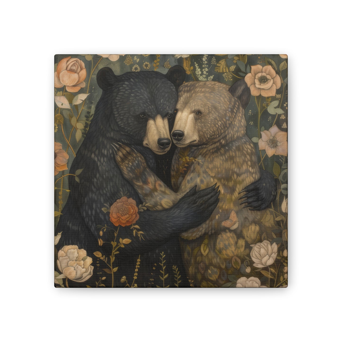 Hugging Bears - Canvas Stretched, 0.75" - Canvas Stretched, 0.75"