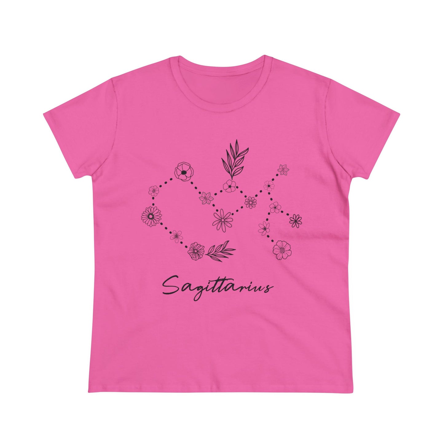 Flower Constellation - Sagittarius - Astrology - Women's Midweight Cotton Tee