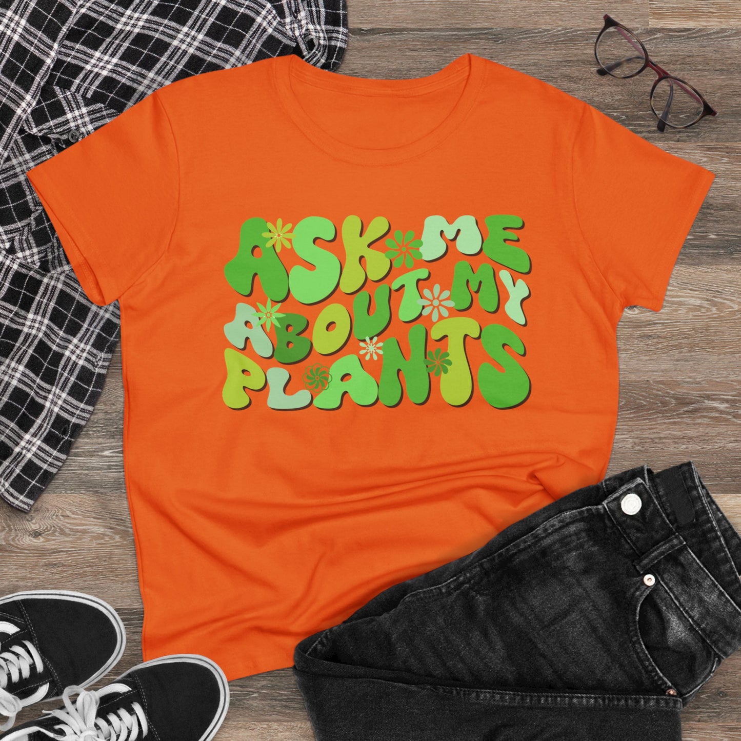 Ask Me About My Plants - Gardening - Women's Midweight Cotton Tee