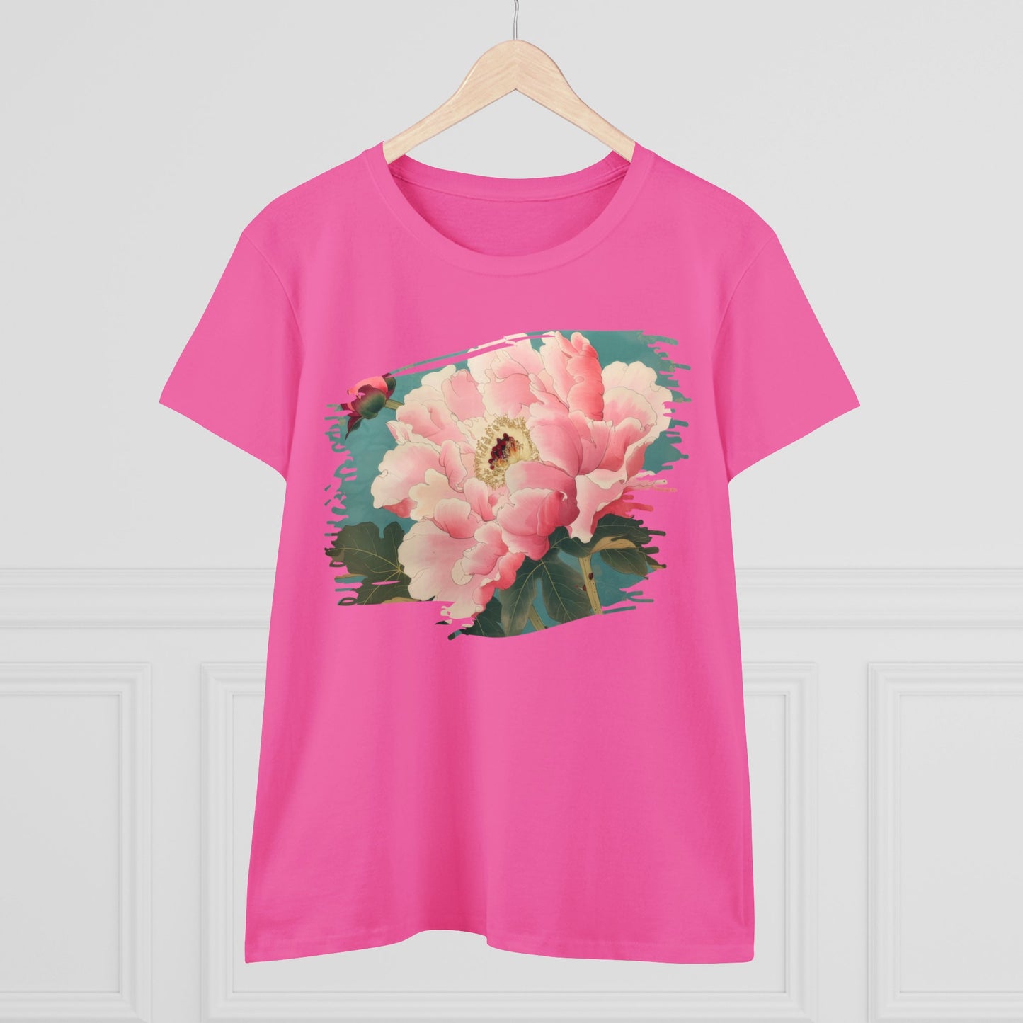 Peony - Flower - Women's Midweight Cotton Tee