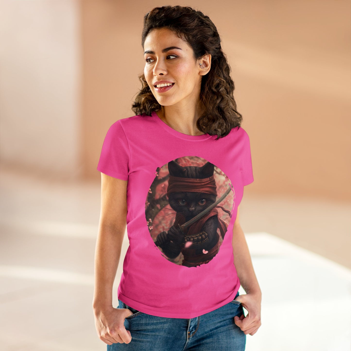 Ninja Kitty - Women's Midweight Cotton Tee