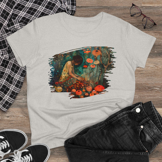 Mushroom Girl - Women's Midweight Cotton Tee