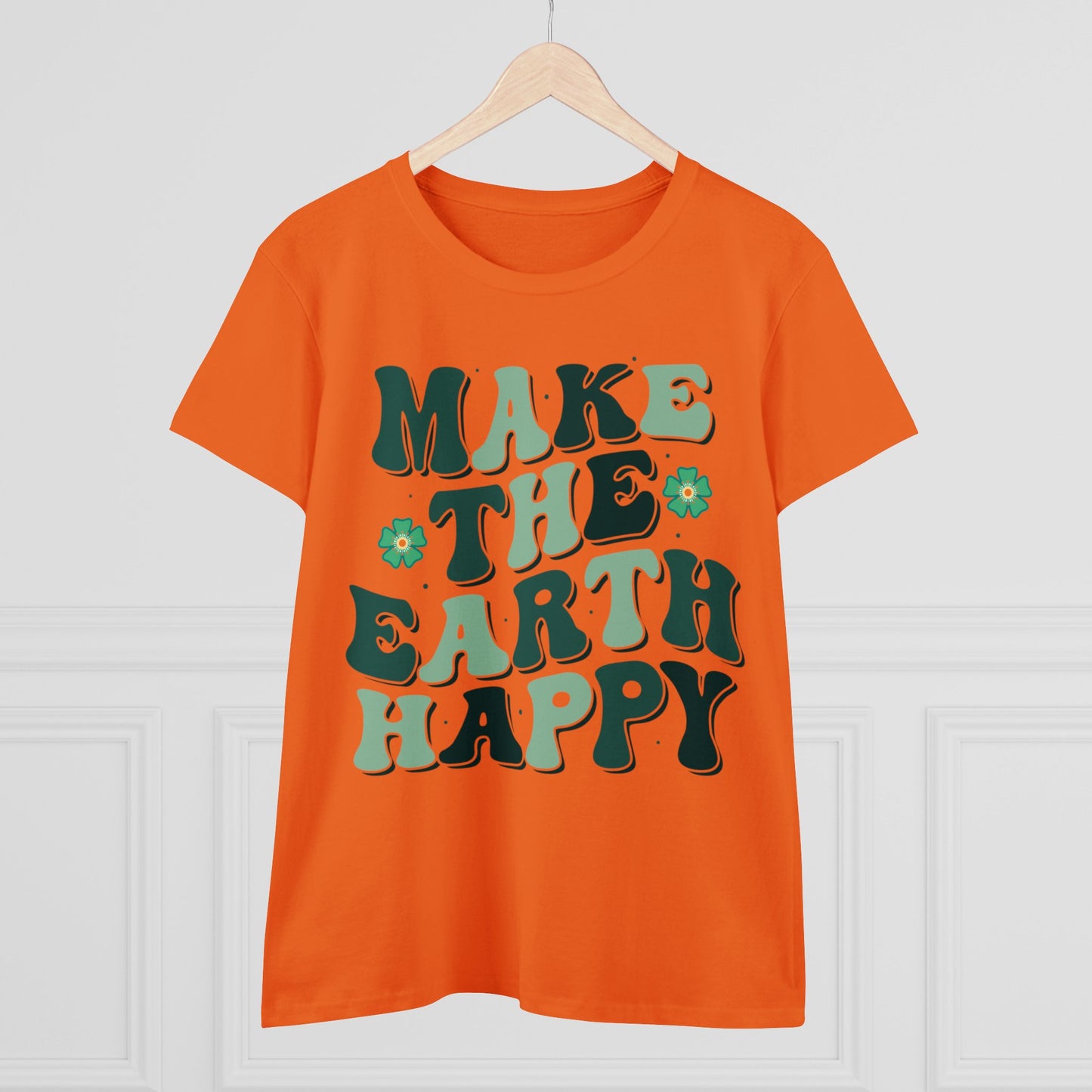 Make the Earth Happy - Gardening - Women's Midweight Cotton Tee