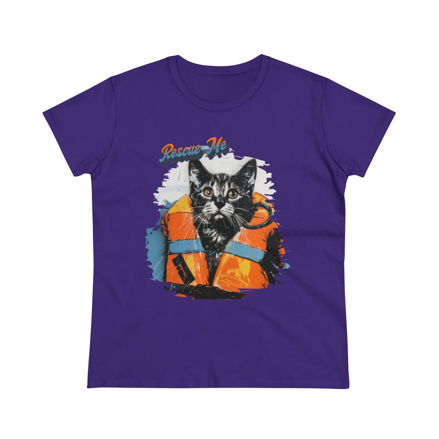 Rescue Cat - Women's Midweight Cotton Tee