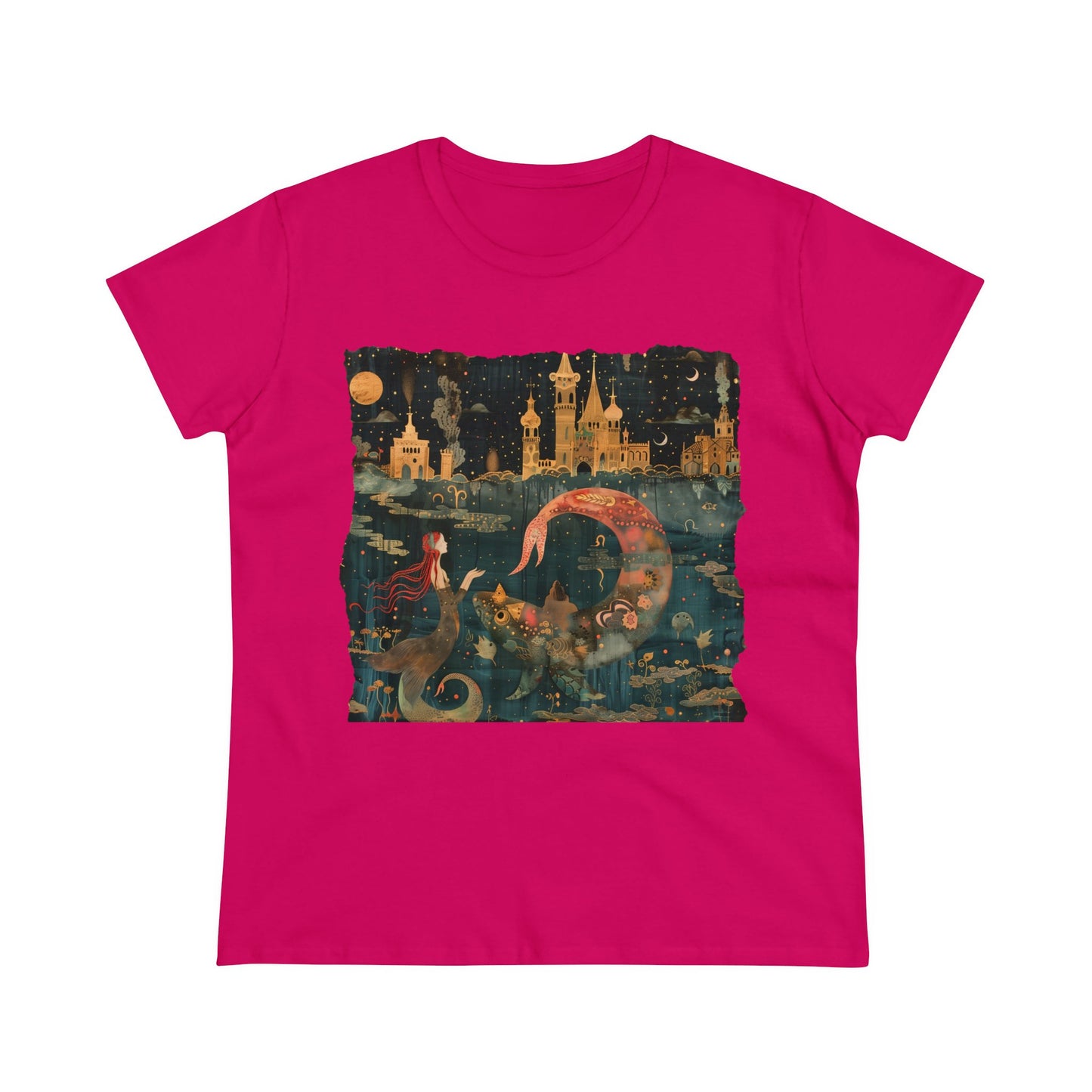 Mermaid - Fantasy - Women's Midweight Cotton Tee