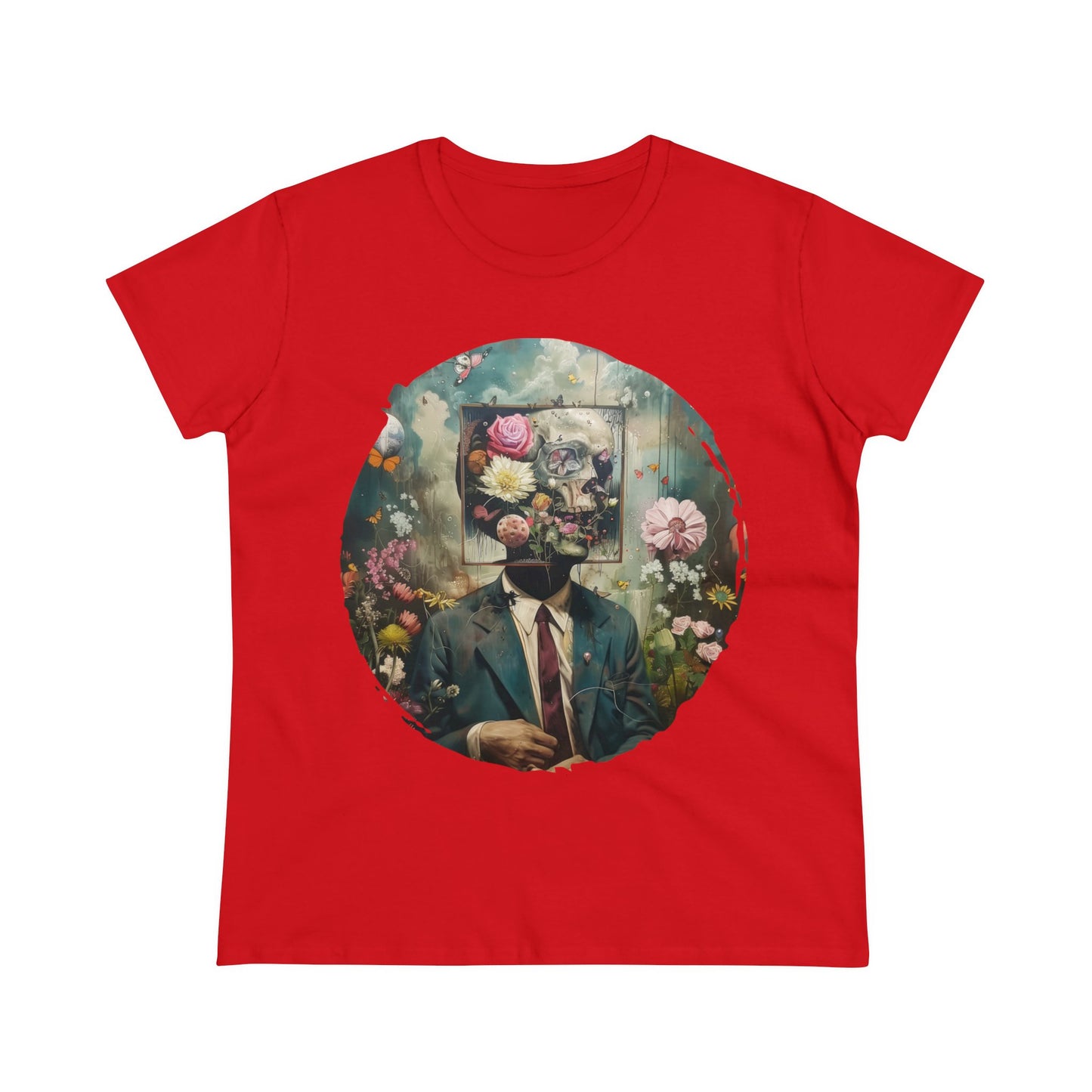 Flowers on My Mind - Women's Midweight Cotton Tee