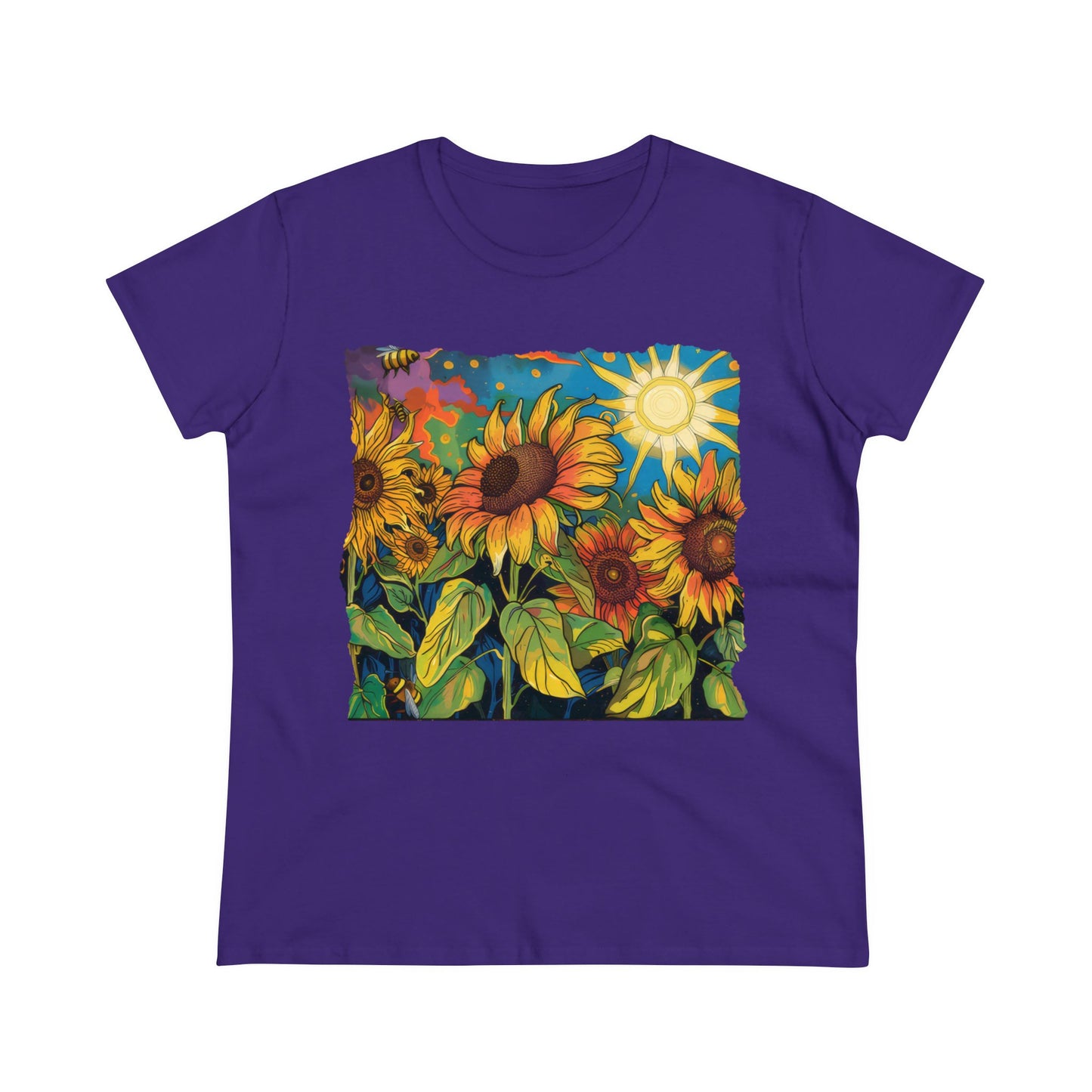 Sunflowers - Women's Midweight Cotton Tee