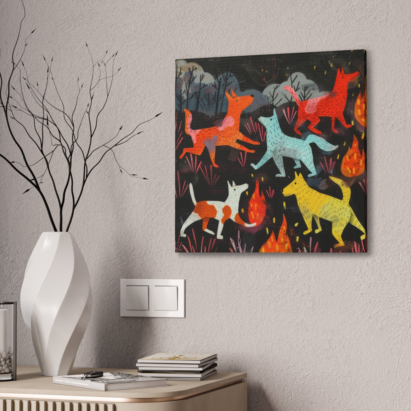 Dog Night - Canvas Stretched, 0.75"