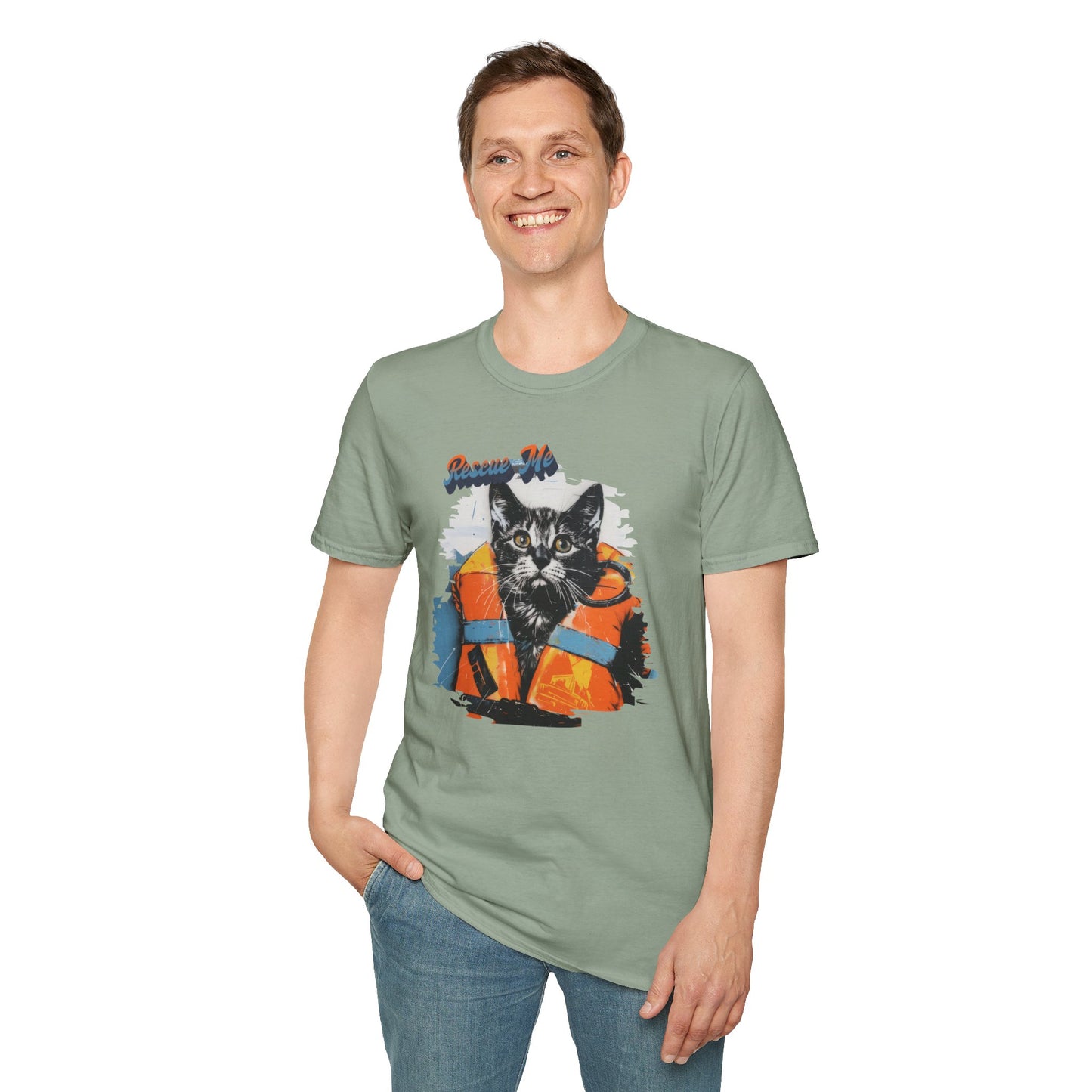 Rescue Cat - Unisex Softstyle T-Shirt