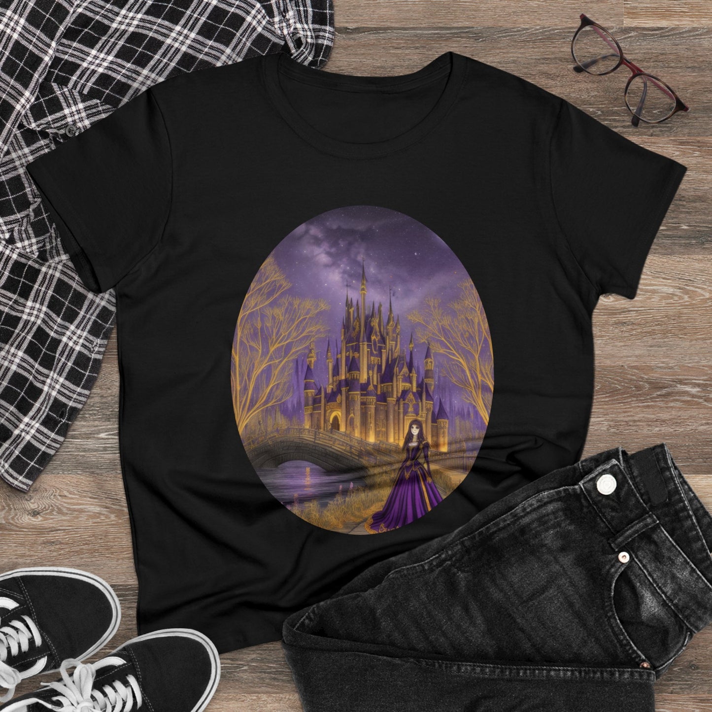 The Purple Castle - Fantasy - Women's Midweight Cotton Tee