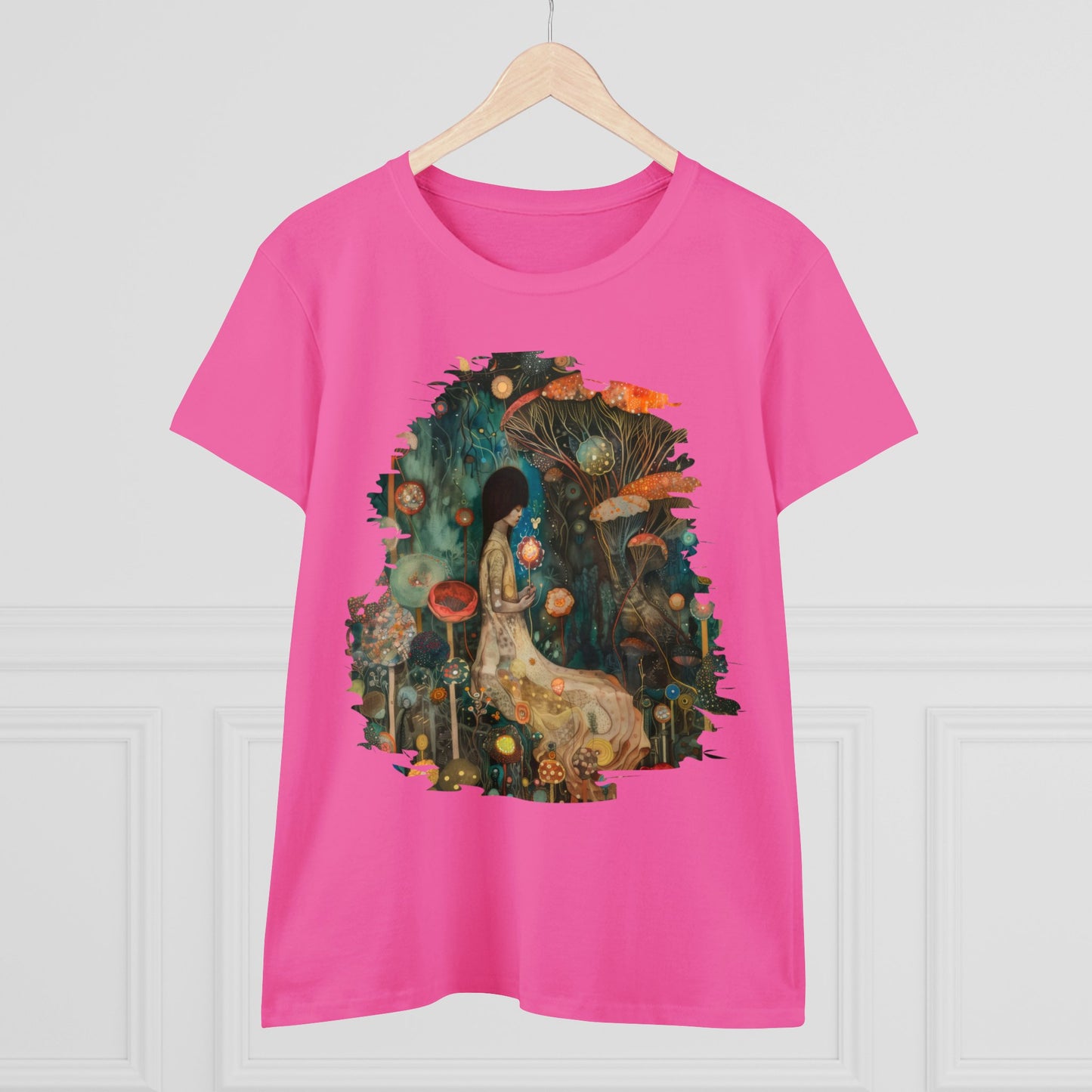 Mushroom Girl - Women's Midweight Cotton Tee