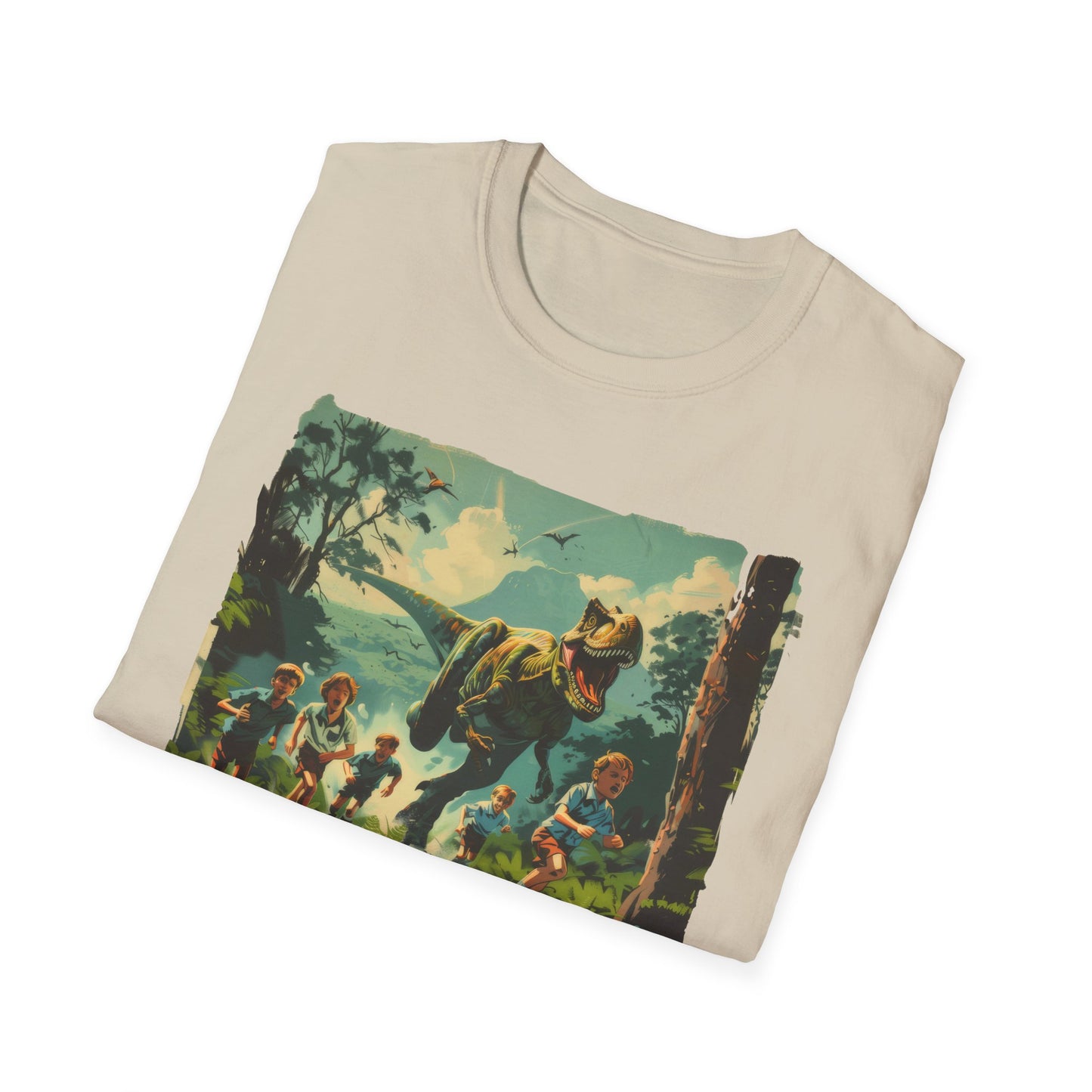 Dinosaur Chase - Unisex Softstyle T-Shirt