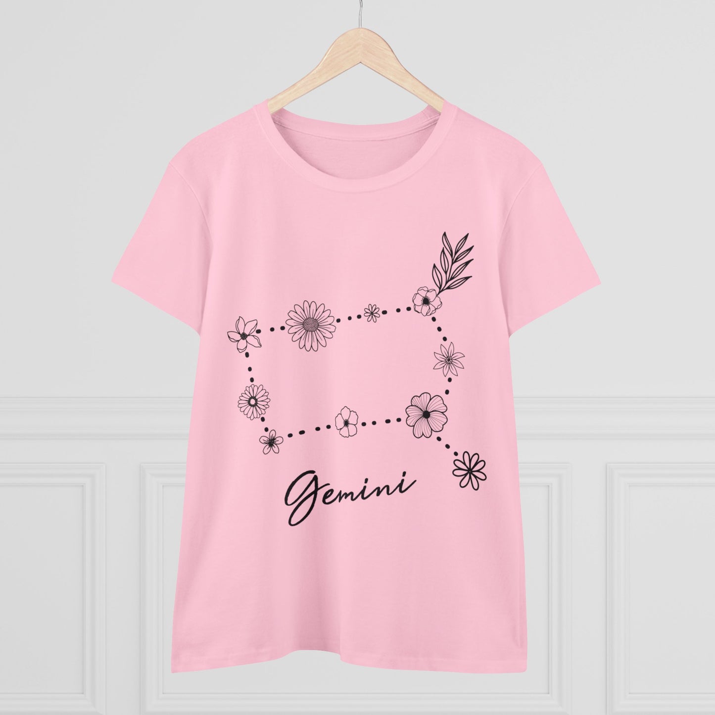 Flower Constellation - Gemini - Astrology - Women's Midweight Cotton Tee