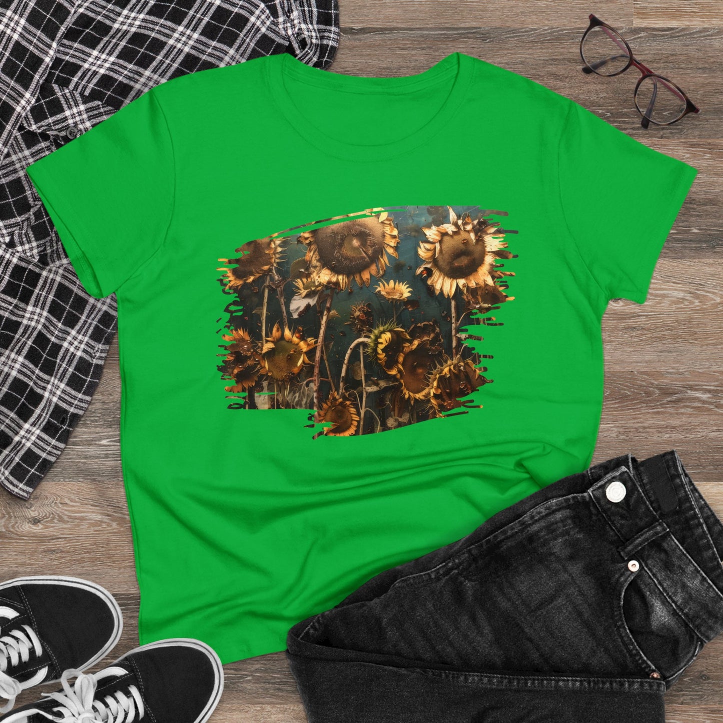 Sunflowers Wilting - Women's Midweight Cotton Tee